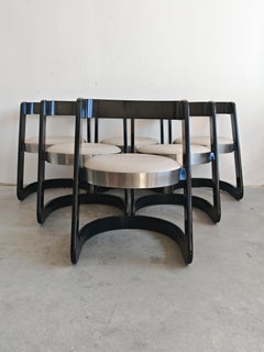 Set of 6 Mid Century Dining Chairs by Willy Rizzo for Mario Sabot, Italy 1970s