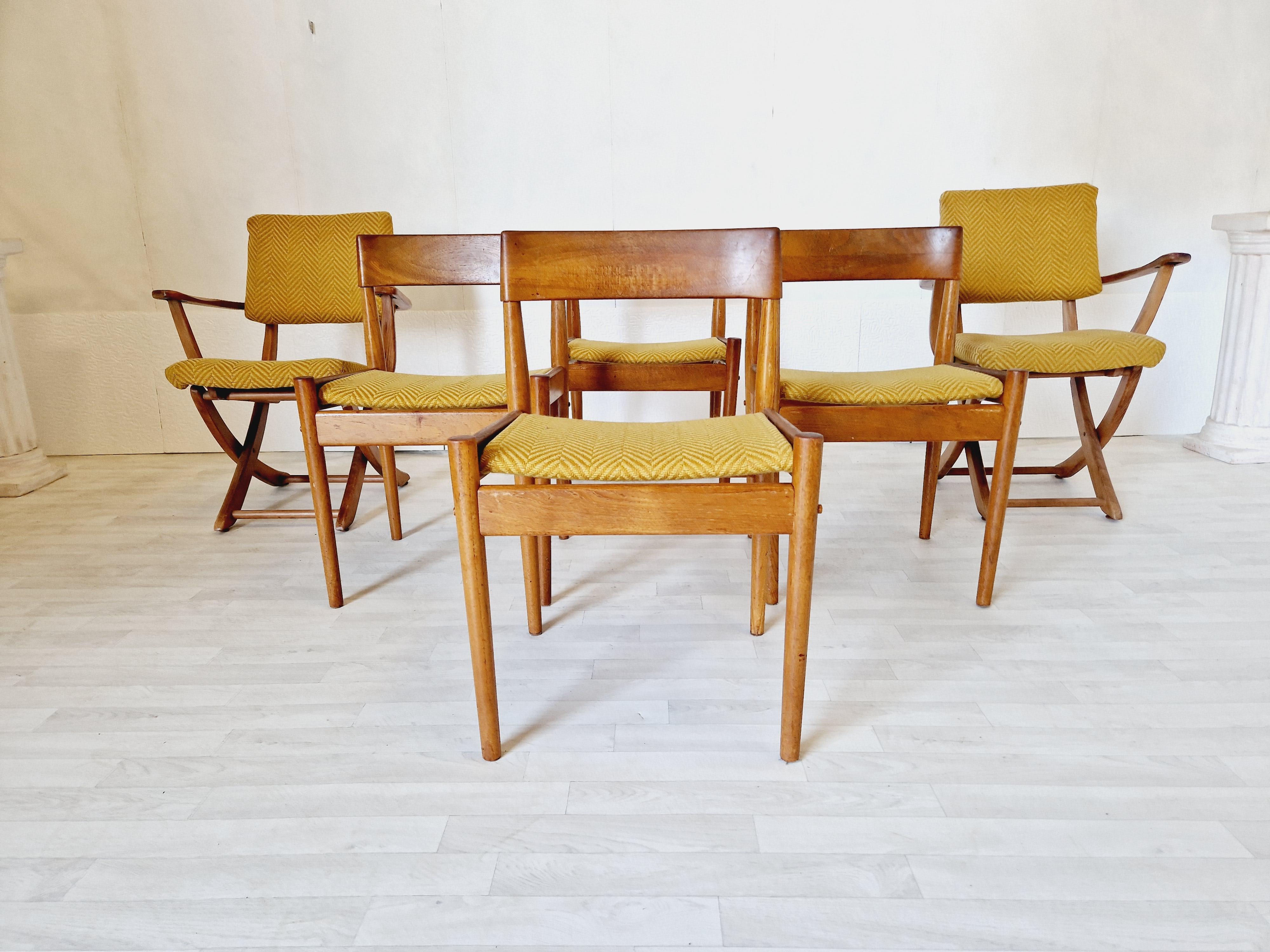Set of 6 Mid Century Dining Chairs Grete Jalk for Poul Jeppesen  For Sale 3