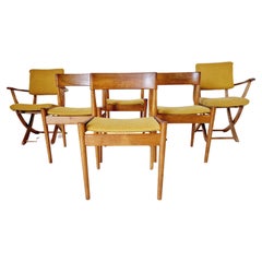 Vintage Set of 6 Mid Century Dining Chairs Grete Jalk for Poul Jeppesen 
