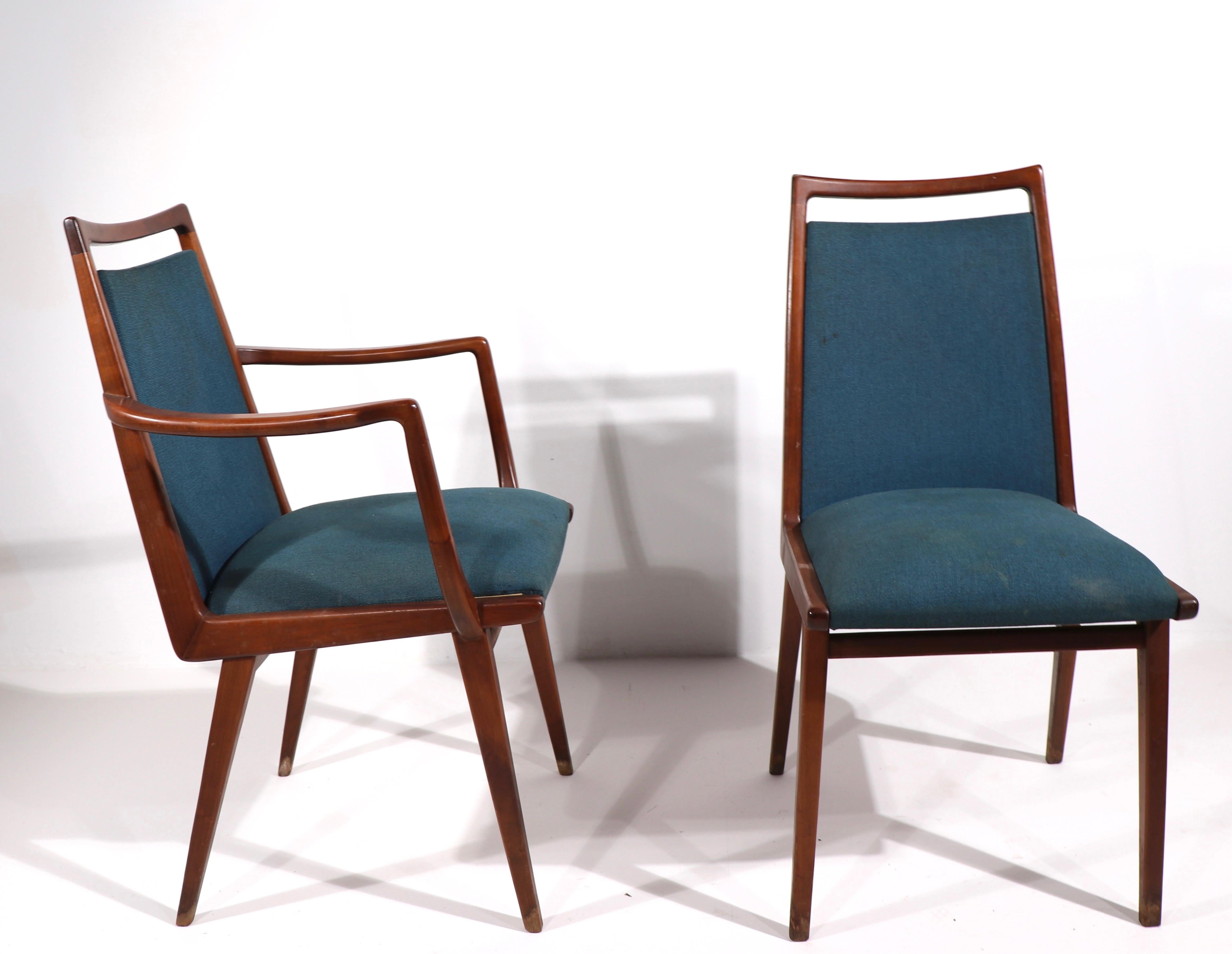Mid-Century Modern Set of 6 Mid Century Dining Chairs Made in Germany by Casala For Sale