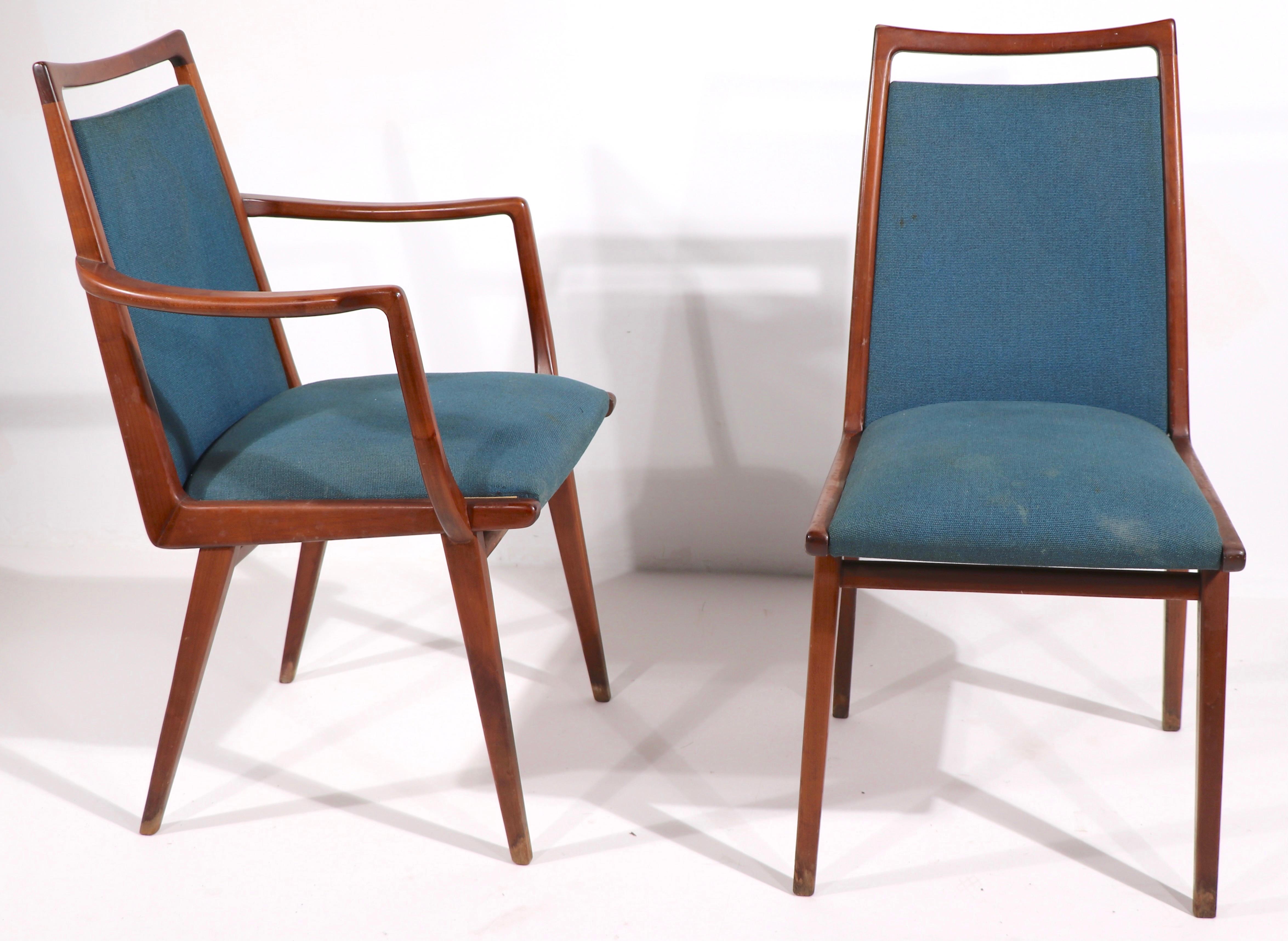 Set of 6 Mid Century Dining Chairs Made in Germany by Casala In Good Condition For Sale In New York, NY