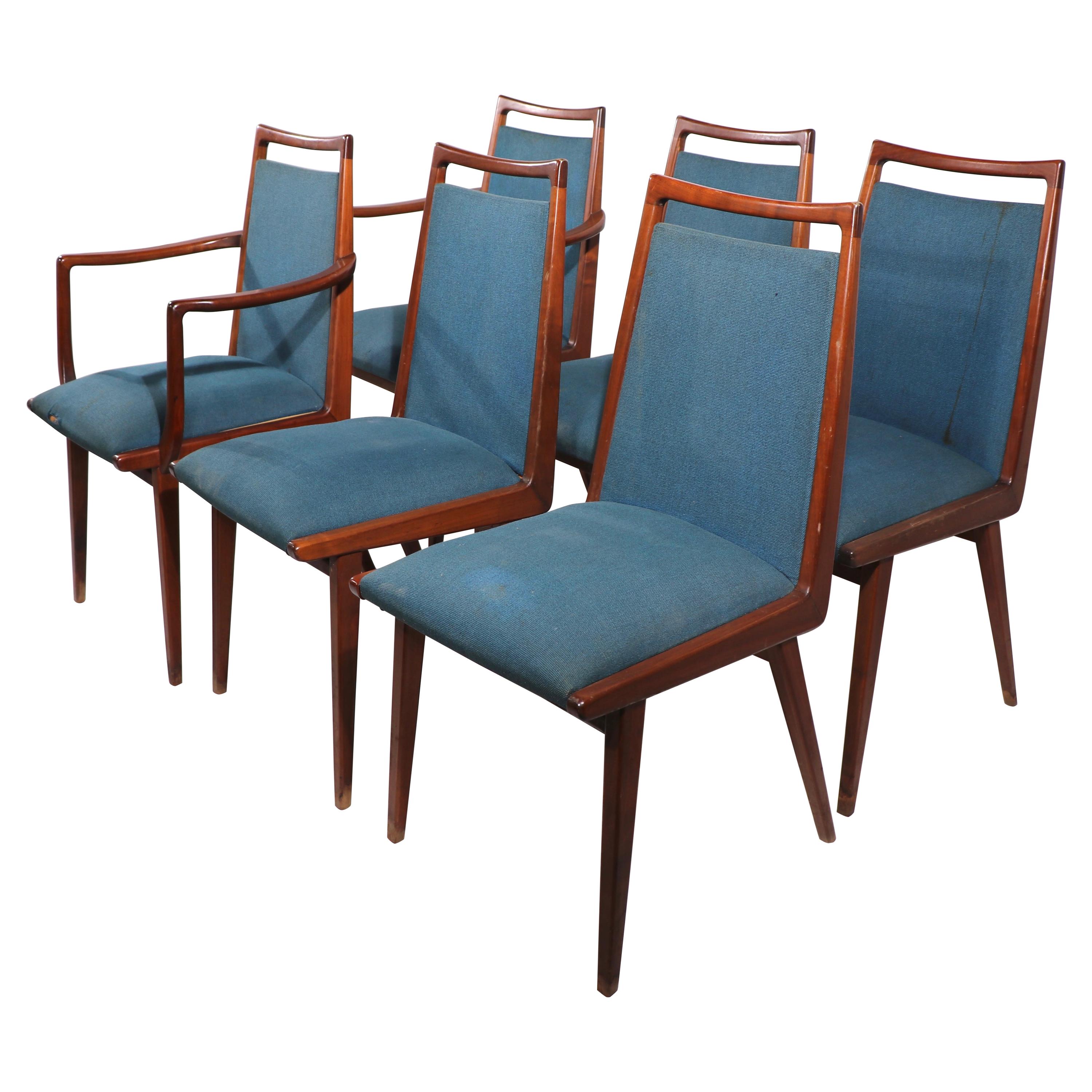 Set of 6 Mid Century Dining Chairs Made in Germany by Casala For Sale