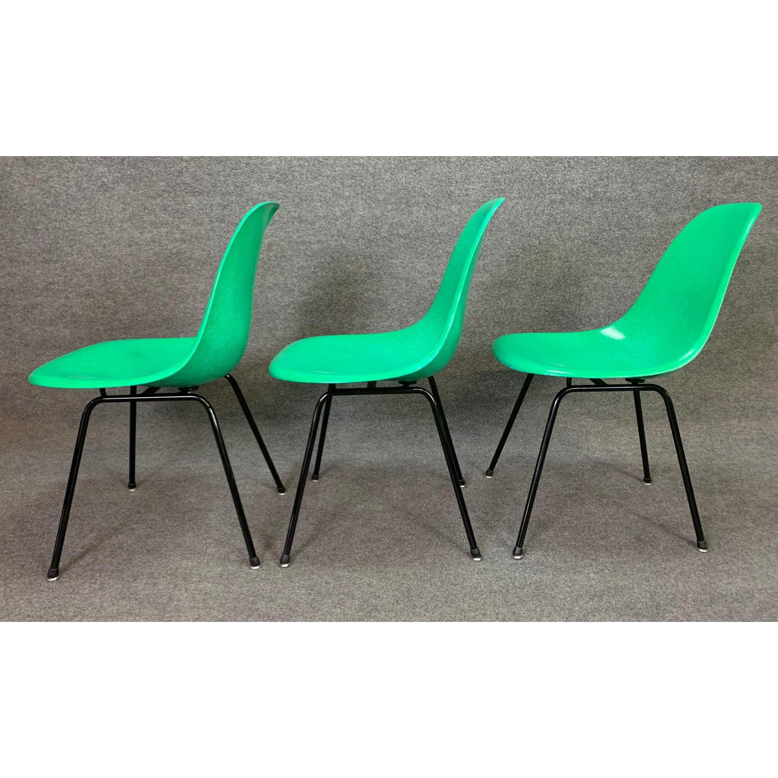 Set of 6 Midcentury DSX Fiberglass Chairs by Charles Eames for Herman Miller 1
