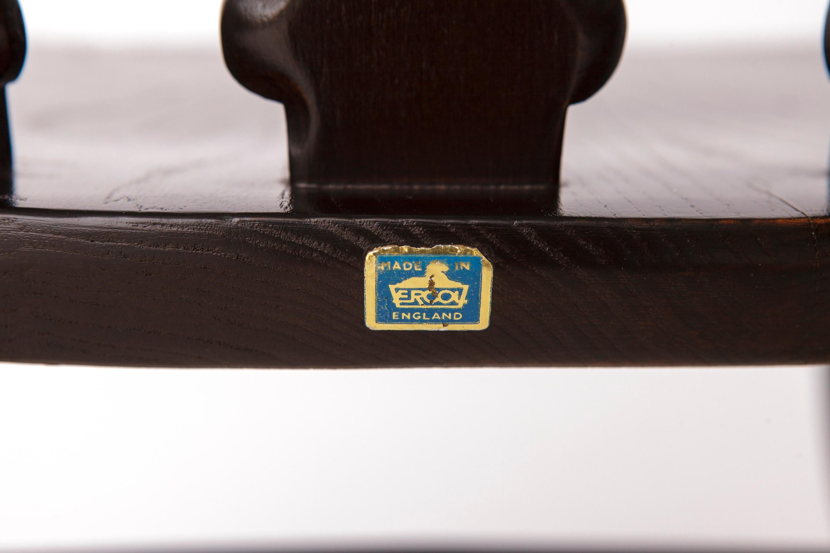 6 Esszimmerstühle aus Ulme von Ercol - Englische Vintage-Stühle, 1960er Jahre im Angebot 2