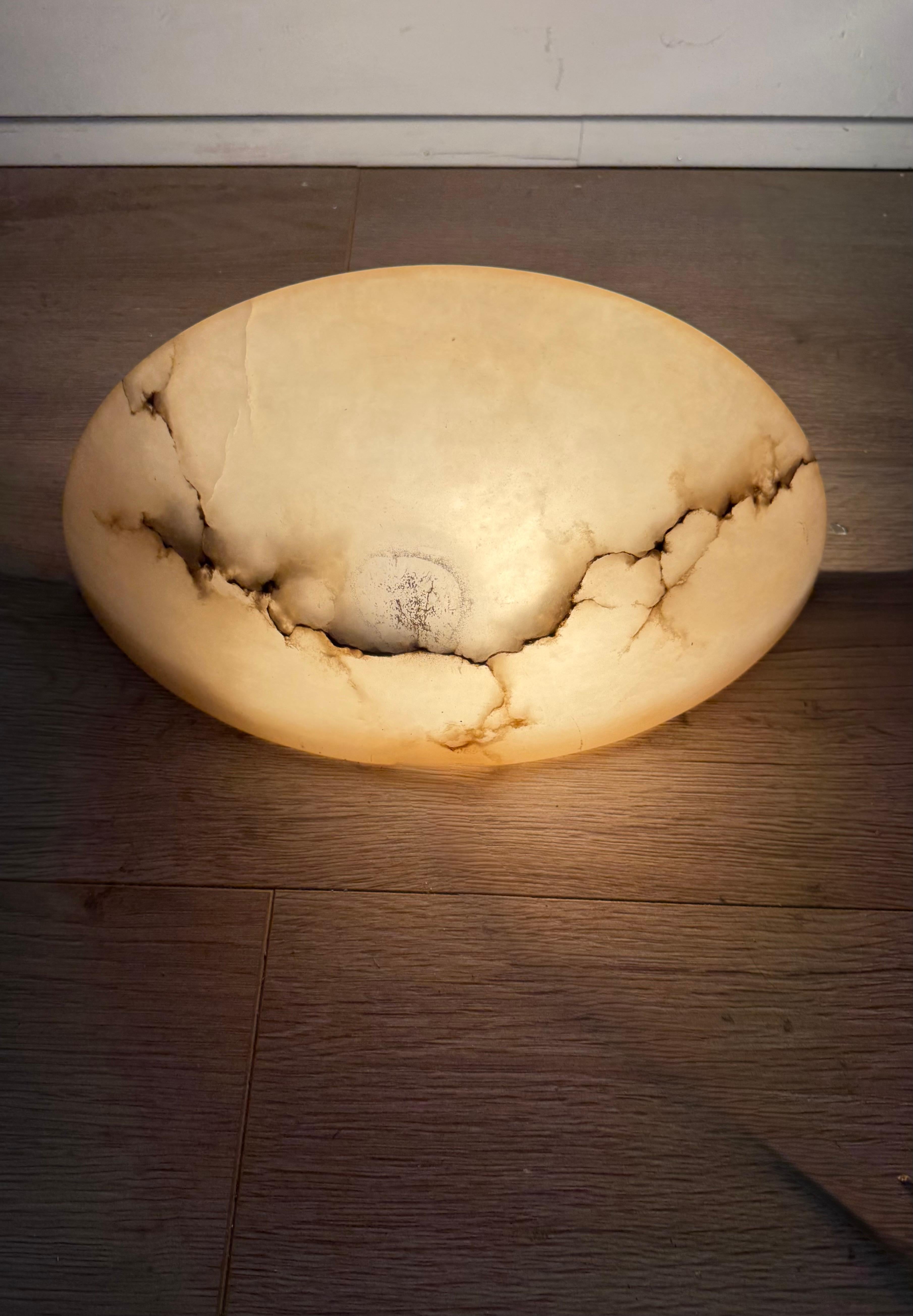 Set of 6 Mid-Century Era, Art Deco Style, Good Condition Alabaster Wall Sconces For Sale 12