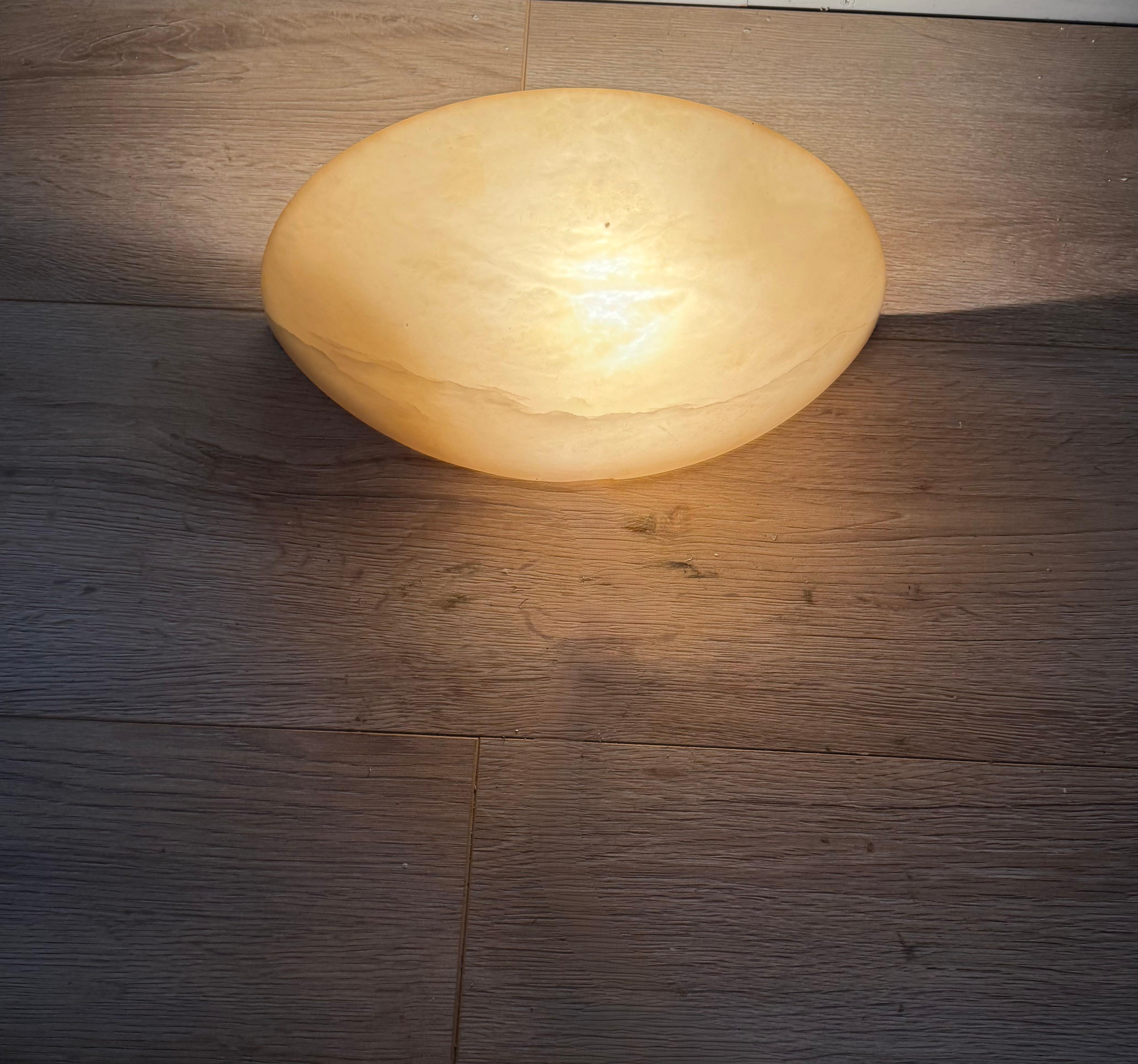 Set of 6 Mid-Century Era, Art Deco Style, Good Condition Alabaster Wall Sconces For Sale 13