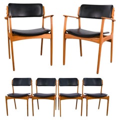 Set of 6 Mid Century Erik Buch Model 49 Teak Dining Chairs