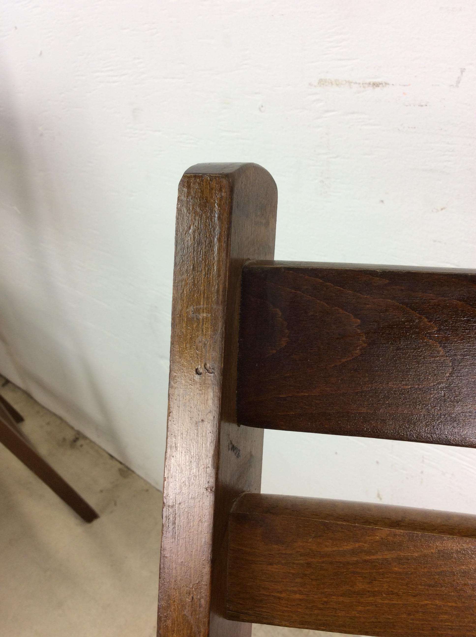 Ensemble de 6 chaises pliantes du milieu du siècle avec sièges à lattes en vente 7