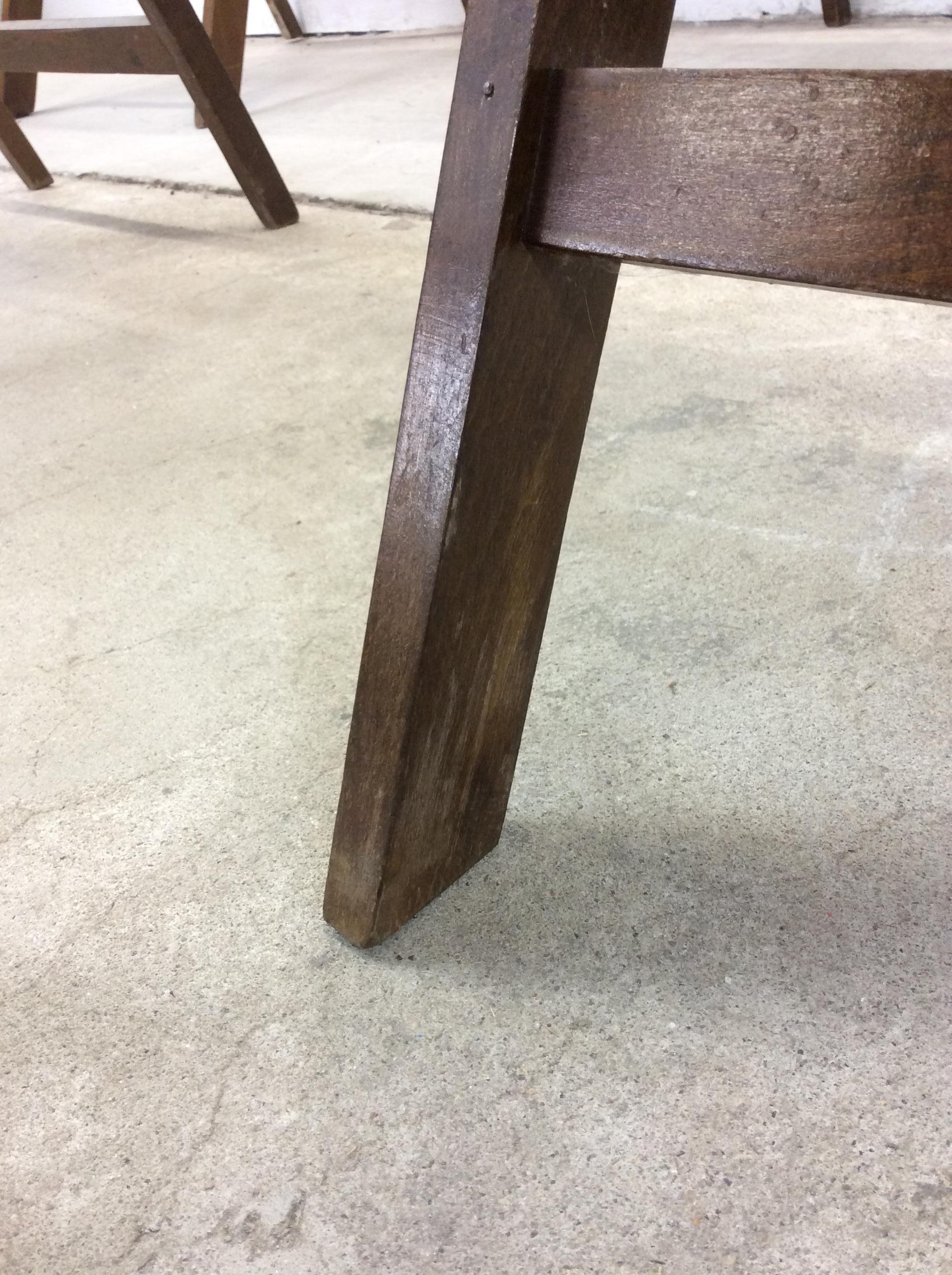 Ensemble de 6 chaises pliantes du milieu du siècle avec sièges à lattes en vente 2