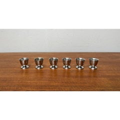 Set of 6 Mid-Century German Cromargan Egg Cups from WMF, 1960s