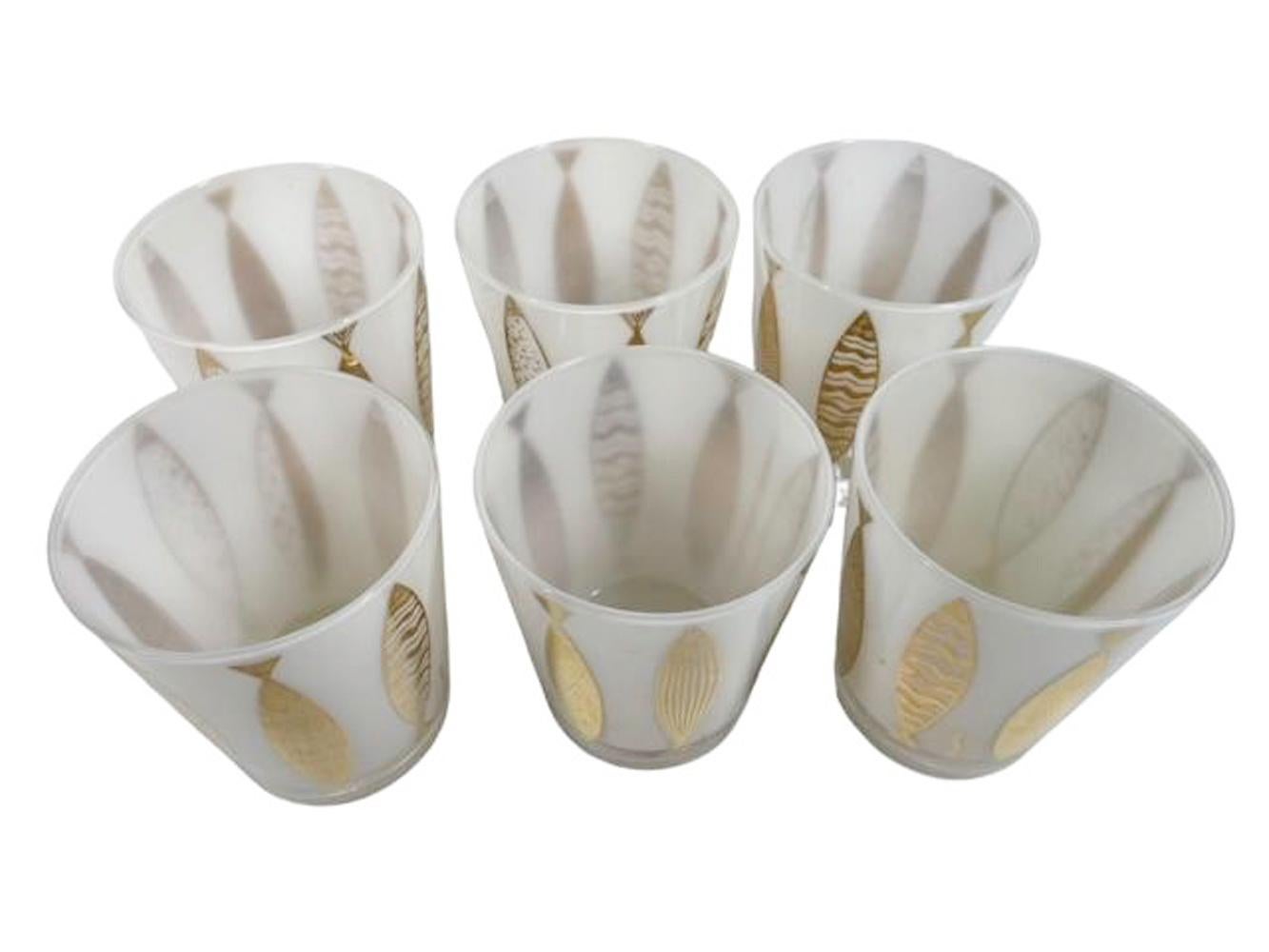 Mid-Century moderno Set di 6 doppi bicchieri Old Fashioned 