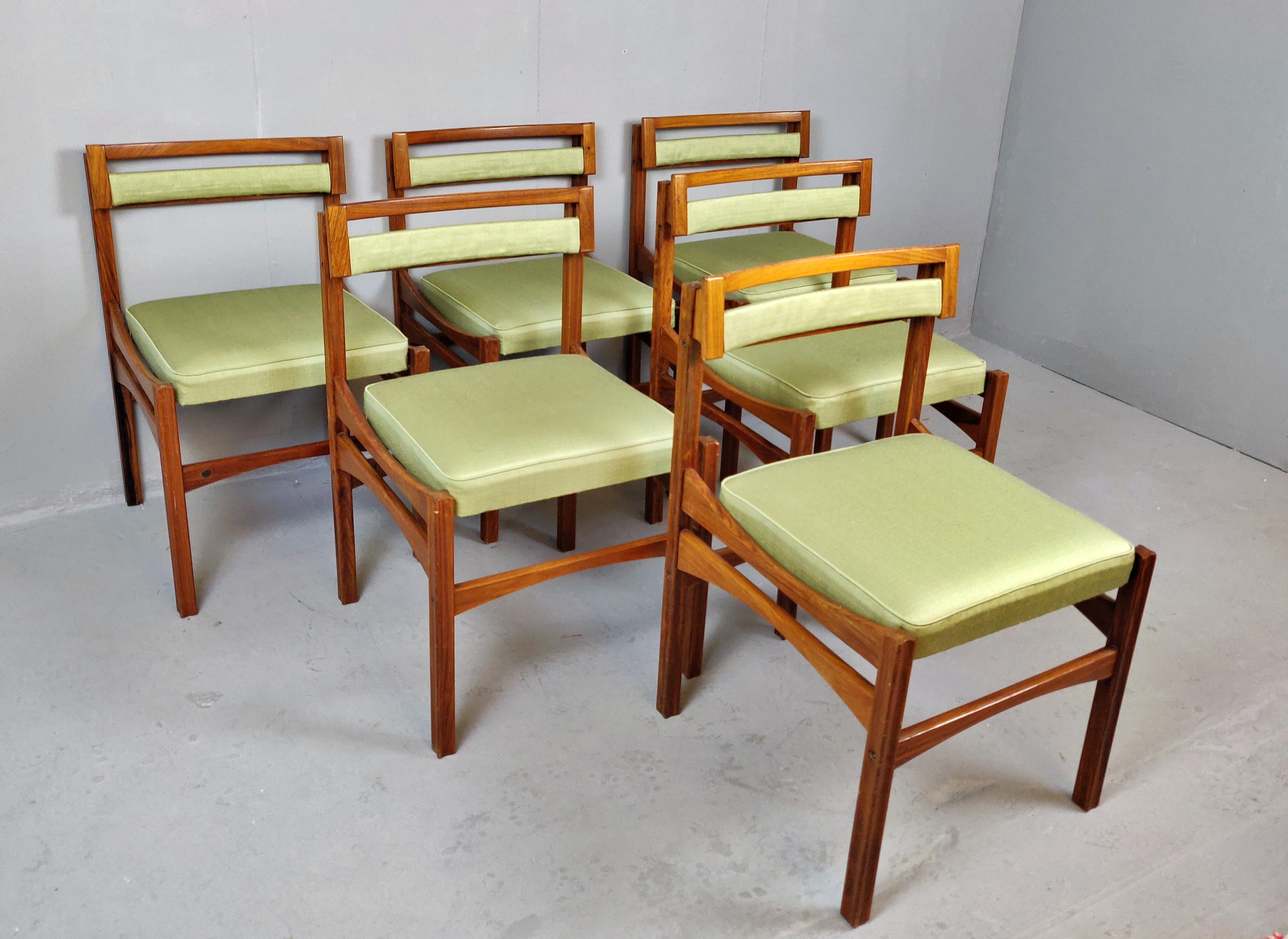 Mid-Century Modern Set of 6 Midcentury Italian Chairs