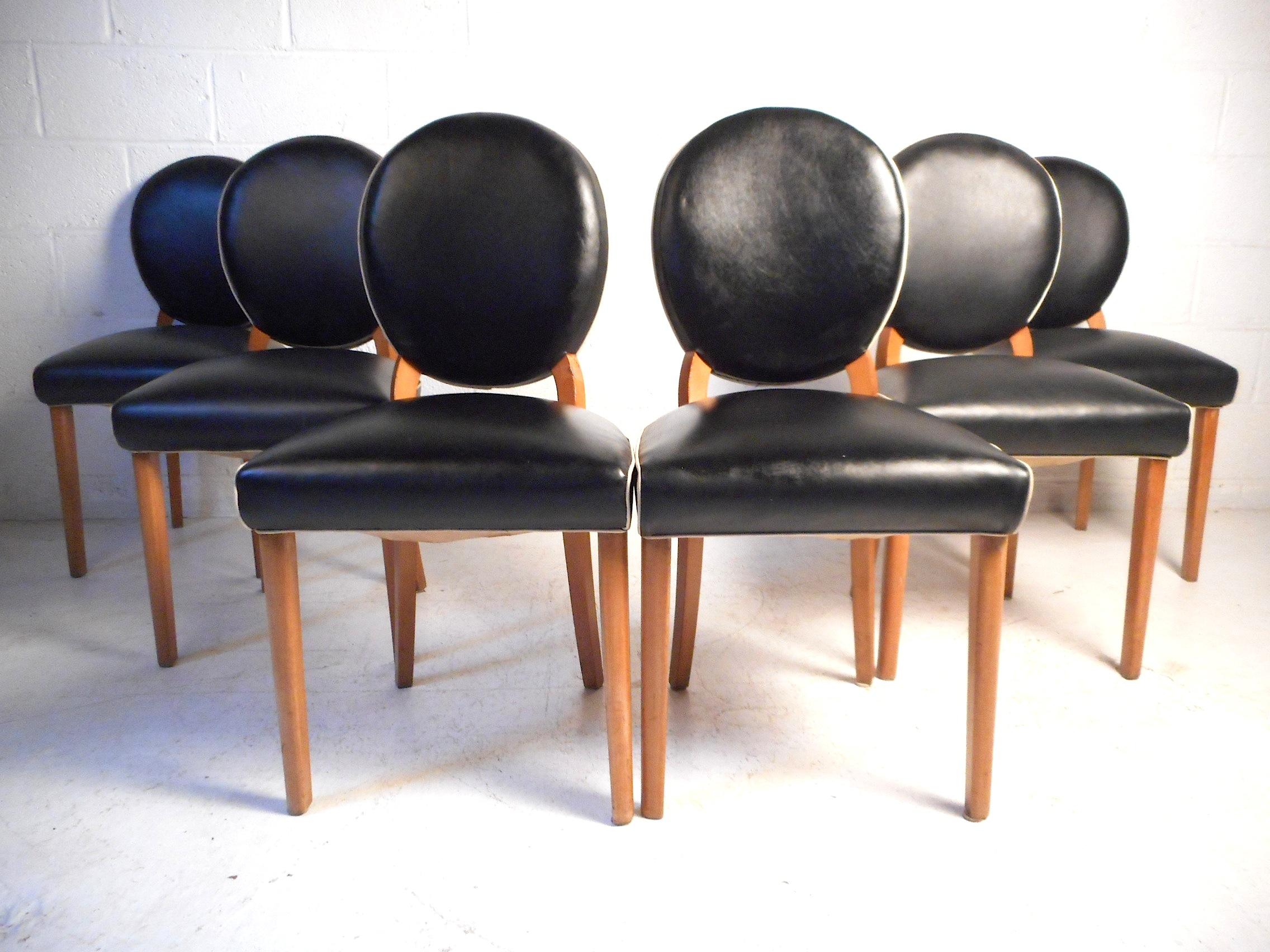 Mid-Century Modern Set of 6 Midcentury Italian Dining Chairs