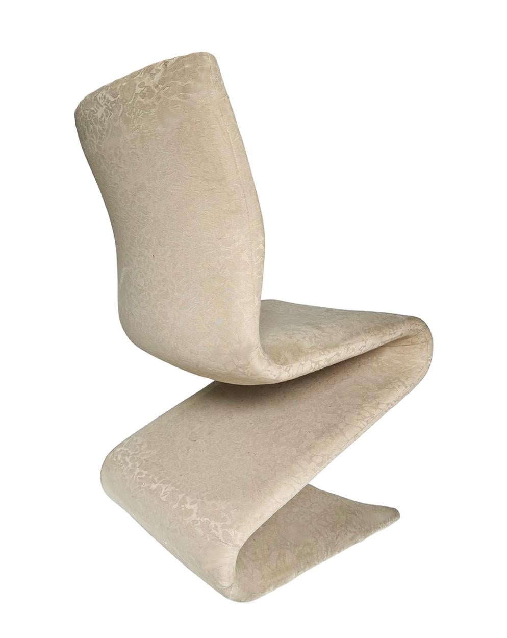 Set of 6 Mid Century Italian Modern Sculptural Dining Chairs After Verner Panton For Sale 4