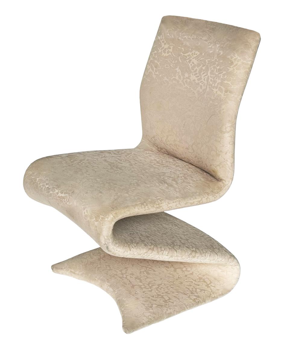 Late 20th Century Set of 6 Mid Century Italian Modern Sculptural Dining Chairs After Verner Panton For Sale