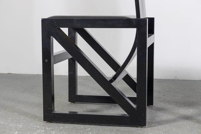 Set of 6 MidCentury Large Dining Chairs Model "Edo" by Kisho Kurokawa