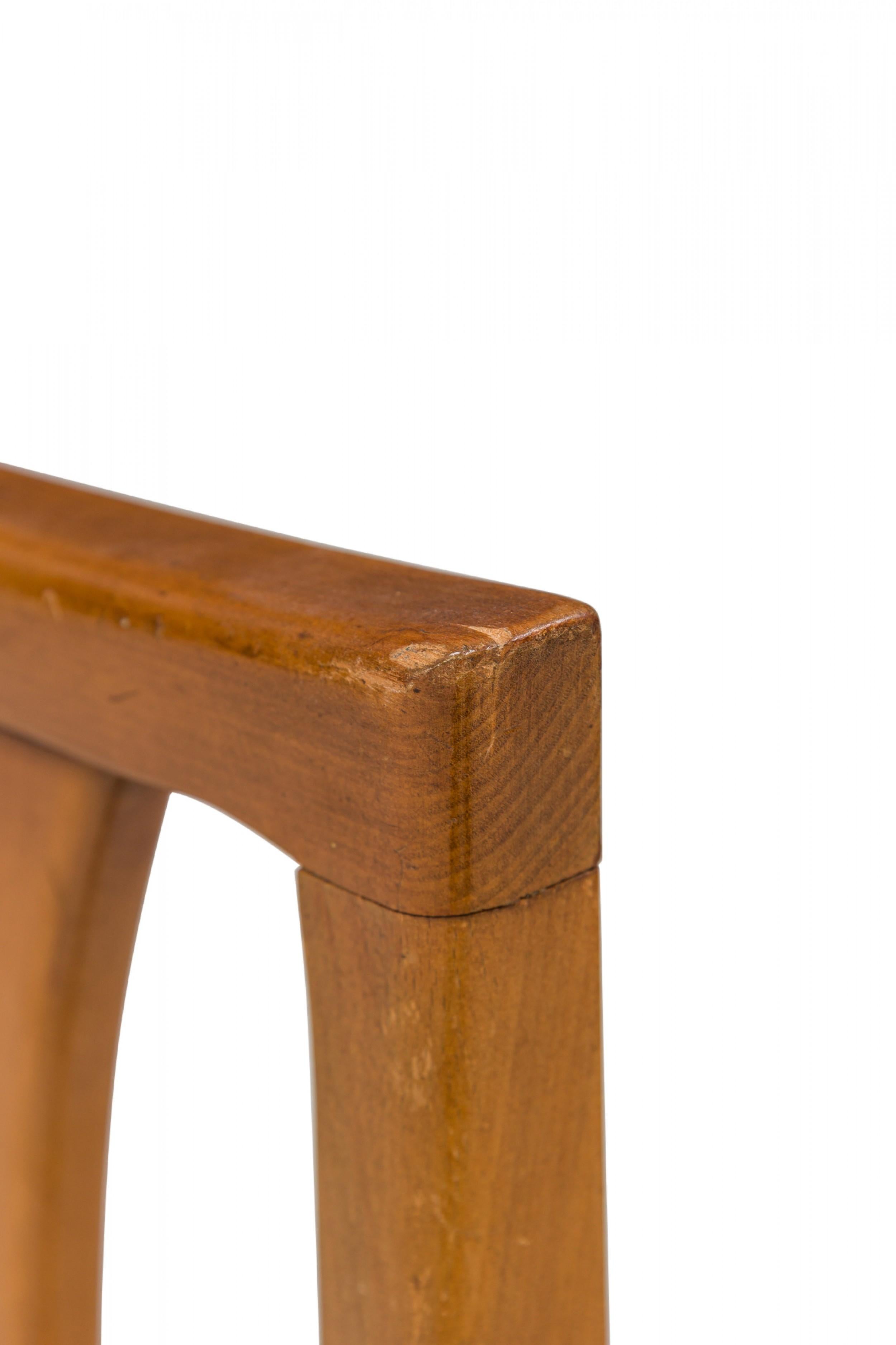 Set of 6 Mid-Century Maple Upholstered Dining Chairs (Tomlinson) im Angebot 1