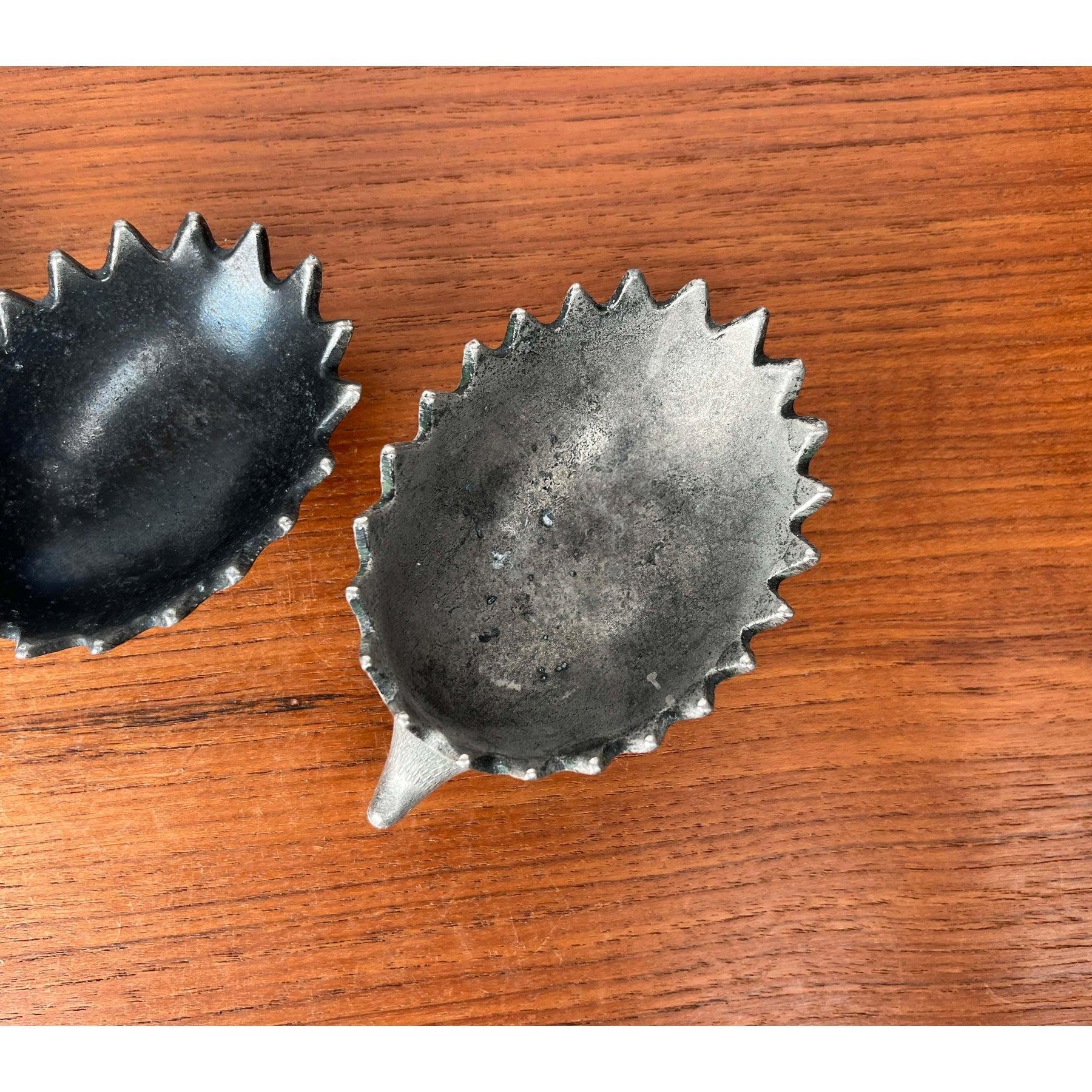 Set of 6 Mid-Century Metal Hedgehog Stacking Ashtray from the Ussr, 1960s For Sale 5