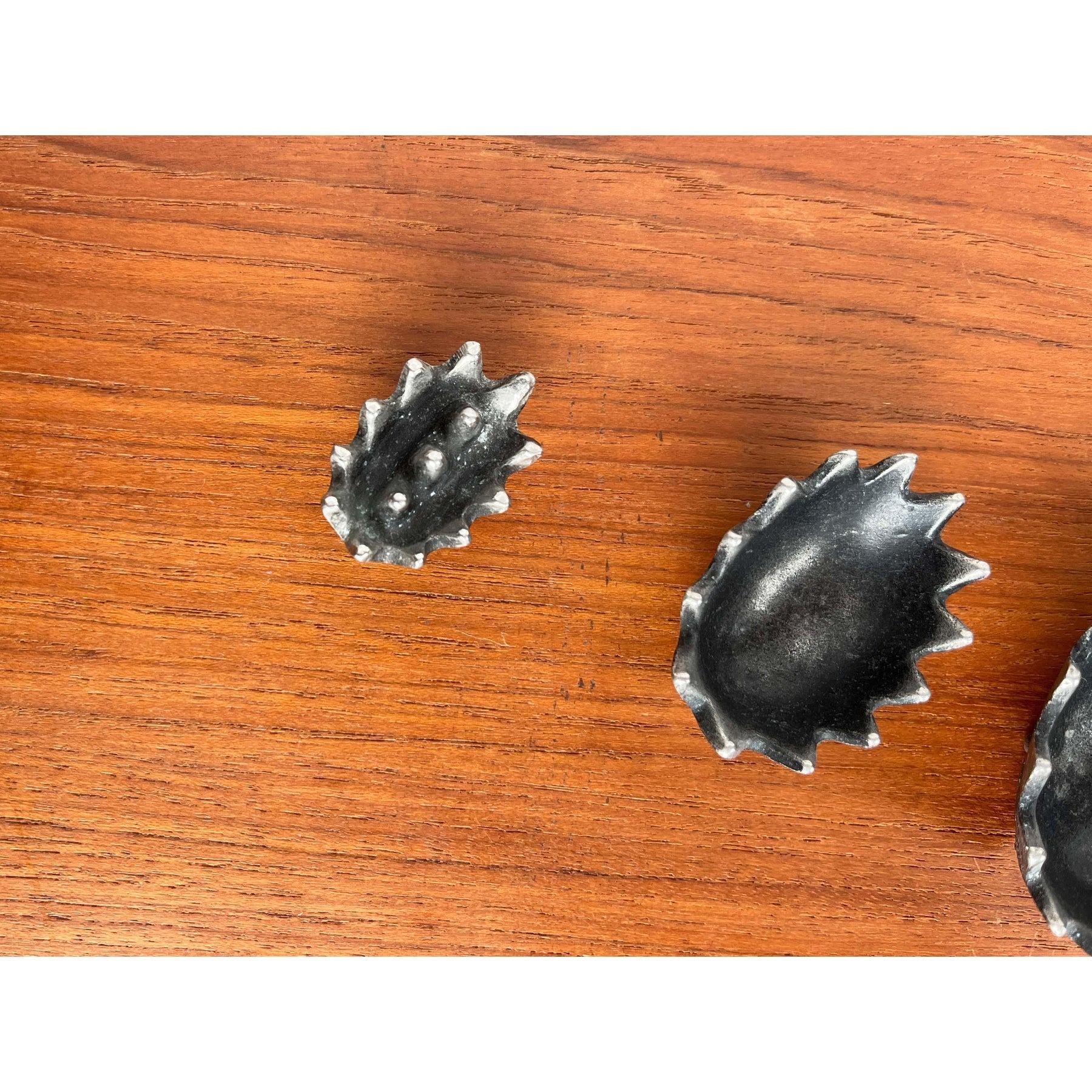 Set of 6 Mid-Century Metal Hedgehog Stacking Ashtray from the Ussr, 1960s For Sale 6