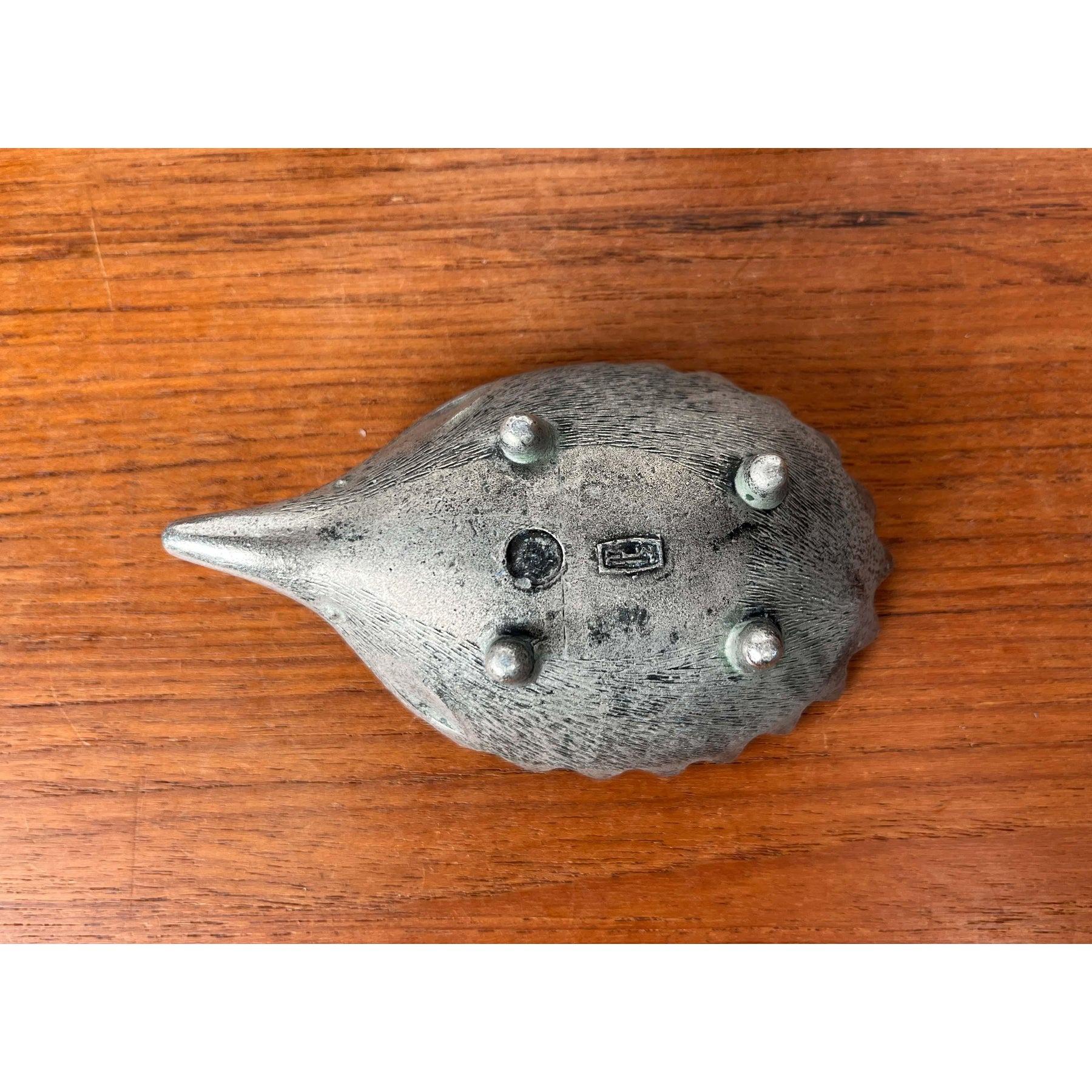 Set of 6 Mid-Century Metal Hedgehog Stacking Ashtray from the Ussr, 1960s For Sale 9