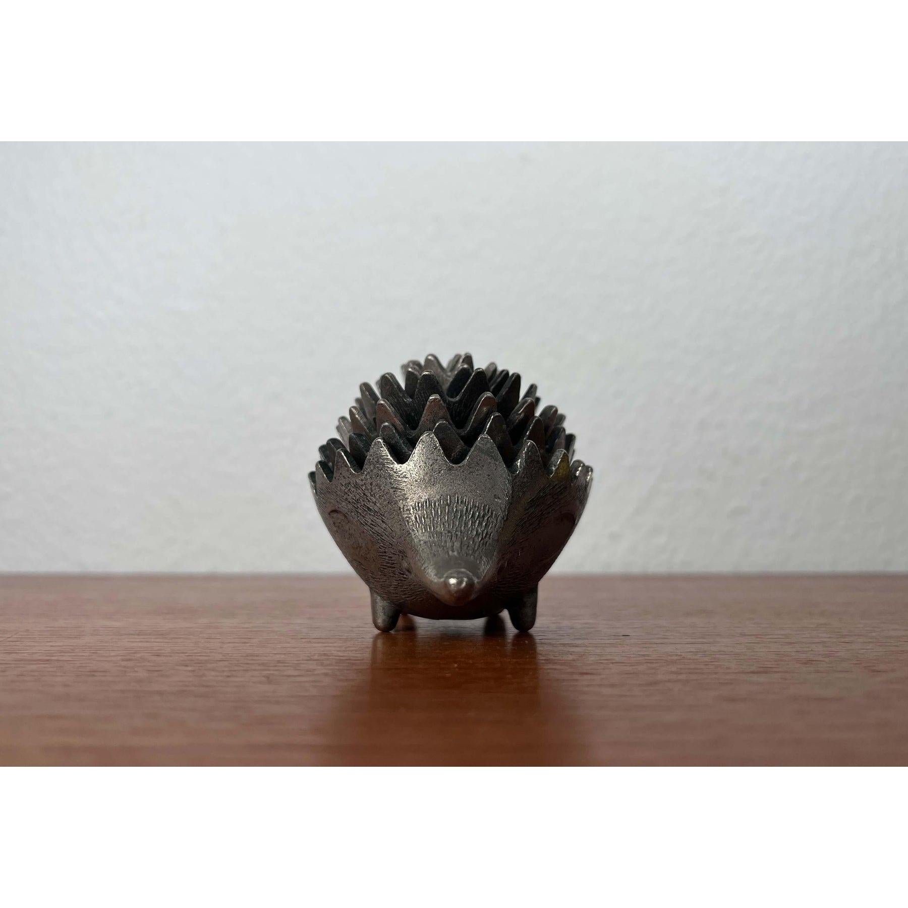20th Century Set of 6 Mid-Century Metal Hedgehog Stacking Ashtray from the Ussr, 1960s For Sale