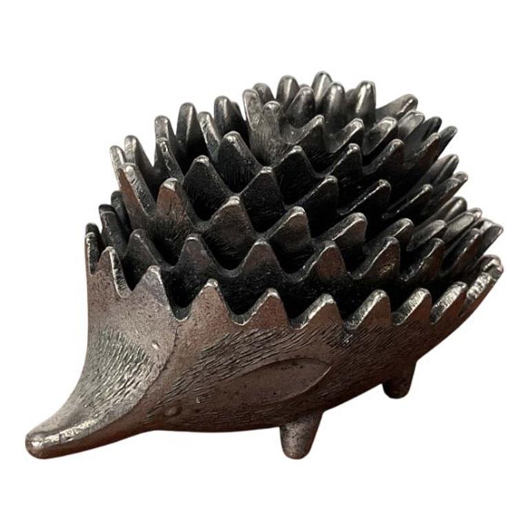 Set of 6 Mid-Century Metal Hedgehog Stacking Ashtray from the Ussr, 1960s For Sale