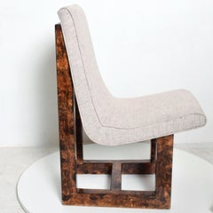 Set of 6 Midcentury Mexican Modernist Sculptural Burl Wood Dining Chairs