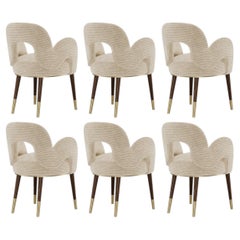 Set of 6 Mid-Century Modern Amuse Chair by Mavo Atelier, Handmade in Portugal