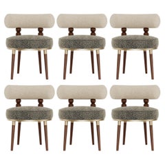 Set of 6 Mid-Century Modern Aretha Chair by Mavo Atelier, Handmade in Portugal