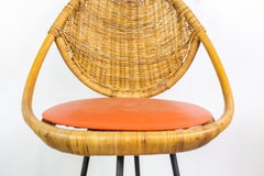 Set of 5 Mid-Century Modern Bar Stools by Danny Ho Fong, US, 1960s