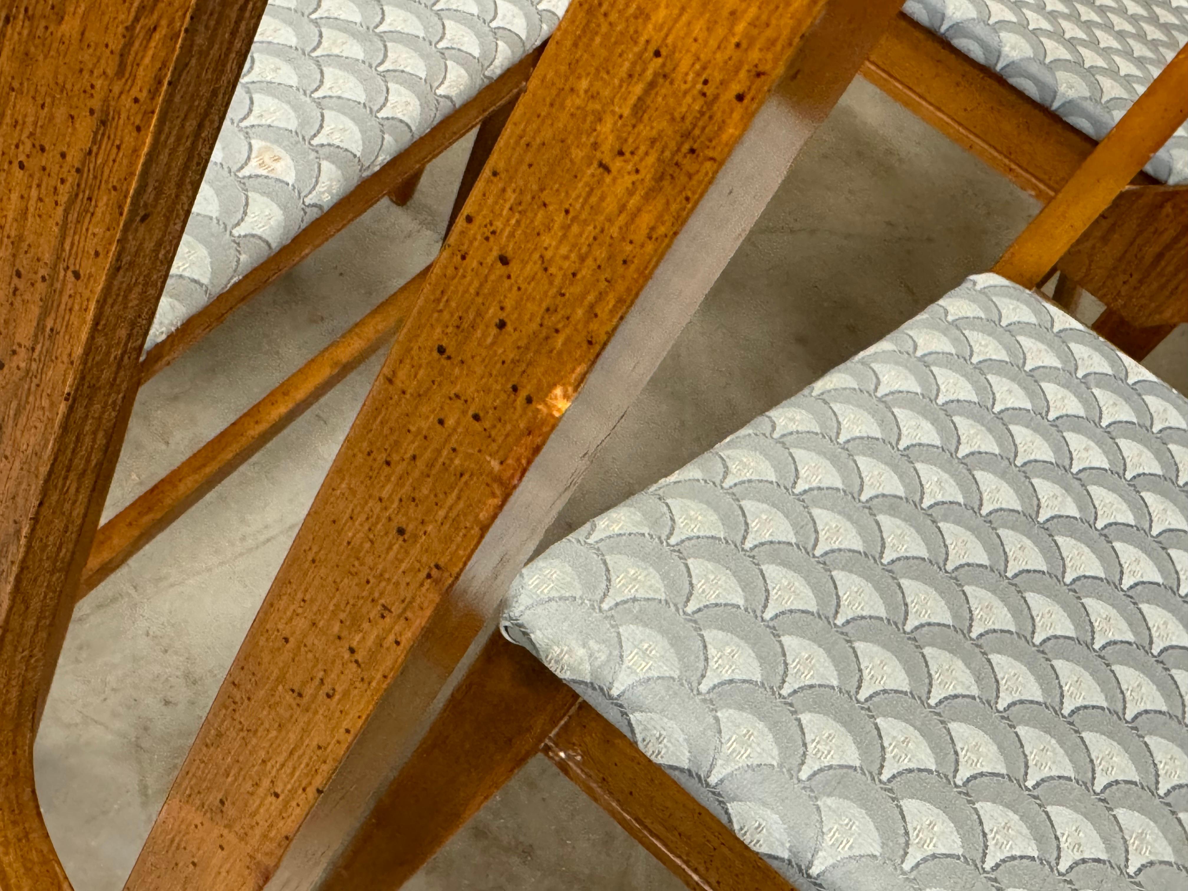 Set of 6 Mid-Century Modern Bassett Prestige Walnut Dining Chairs 7
