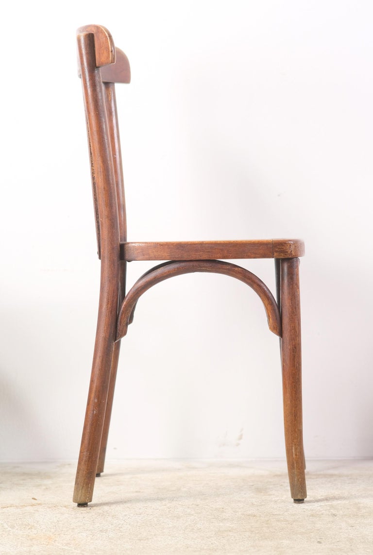 Set of 6 Mid-Century Modern Bentwood Bistro Chairs European Cafe  6