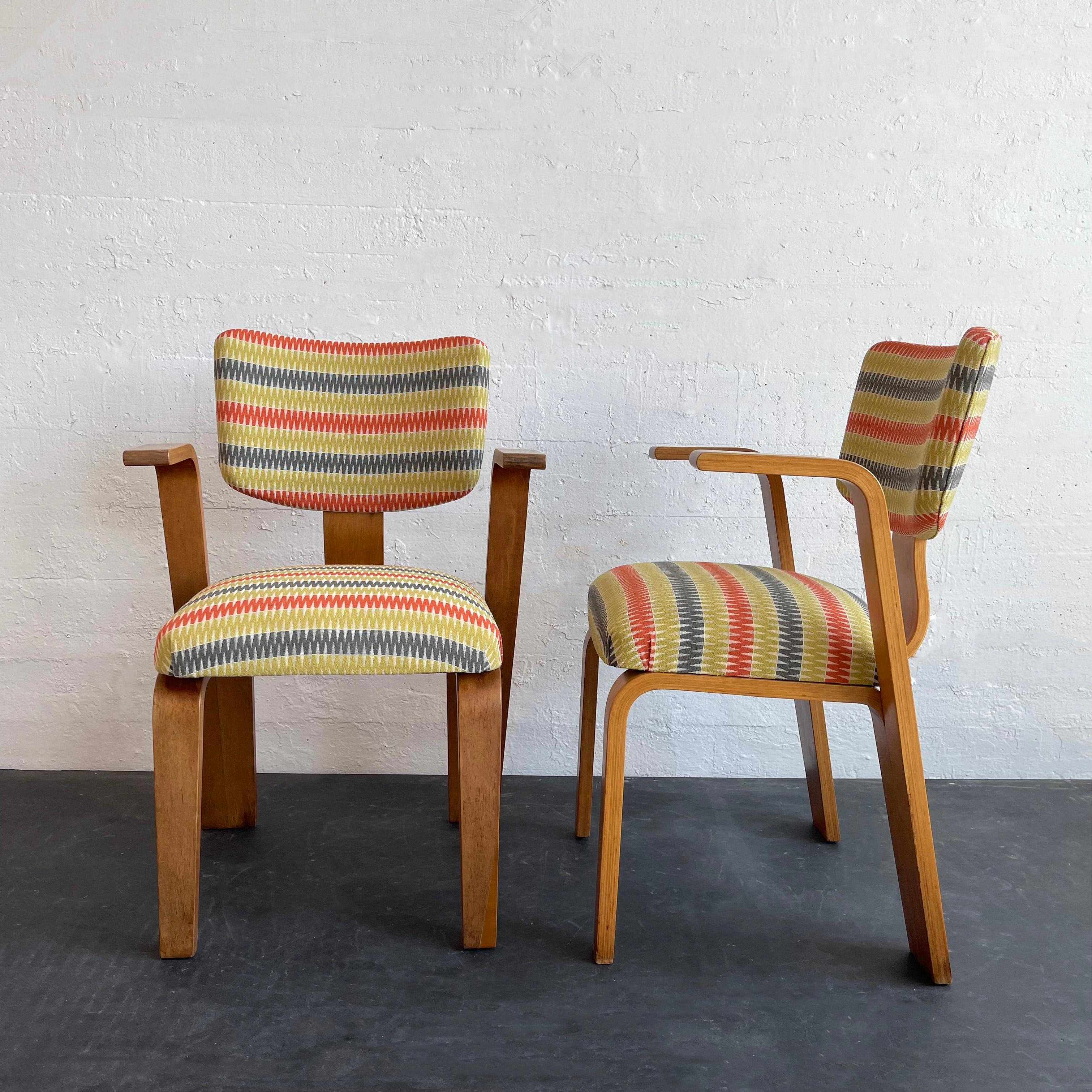 Upholstery Set Of 6 Mid-Century Modern Bentwood Dining Chairs By Thonet