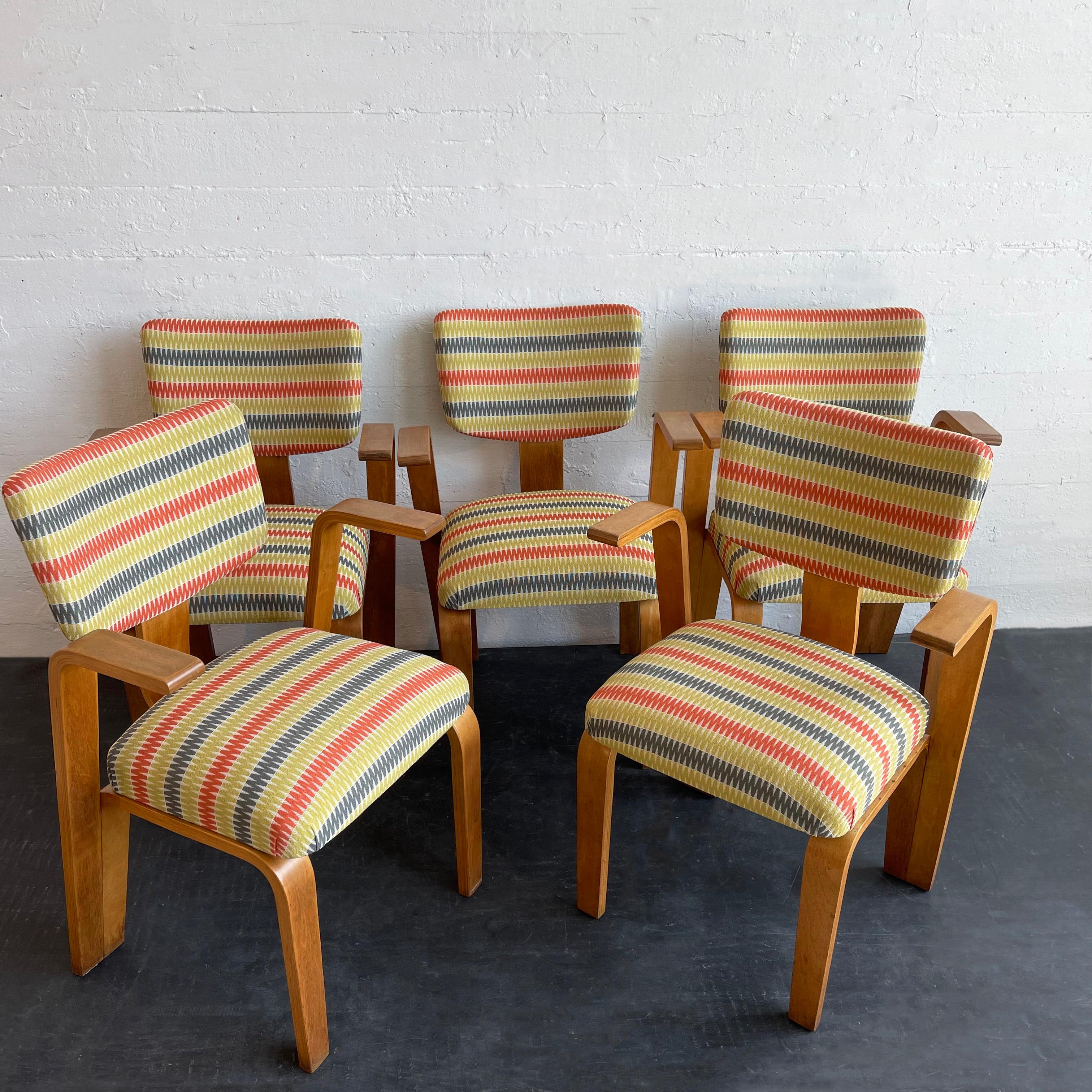 Set Of 6 Mid-Century Modern Bentwood Dining Chairs By Thonet 2