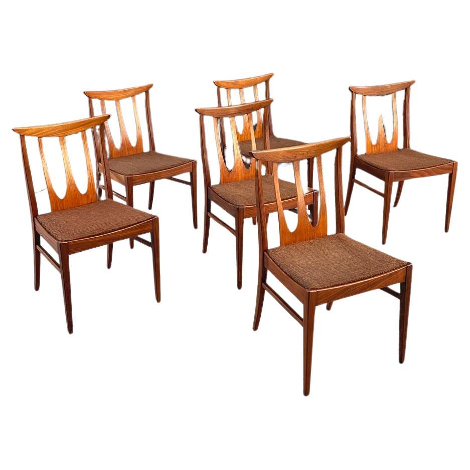 Set of 6 Mid-Century Modern “Brasilia” Sculpted Teak Dining Chairs by G-Plan