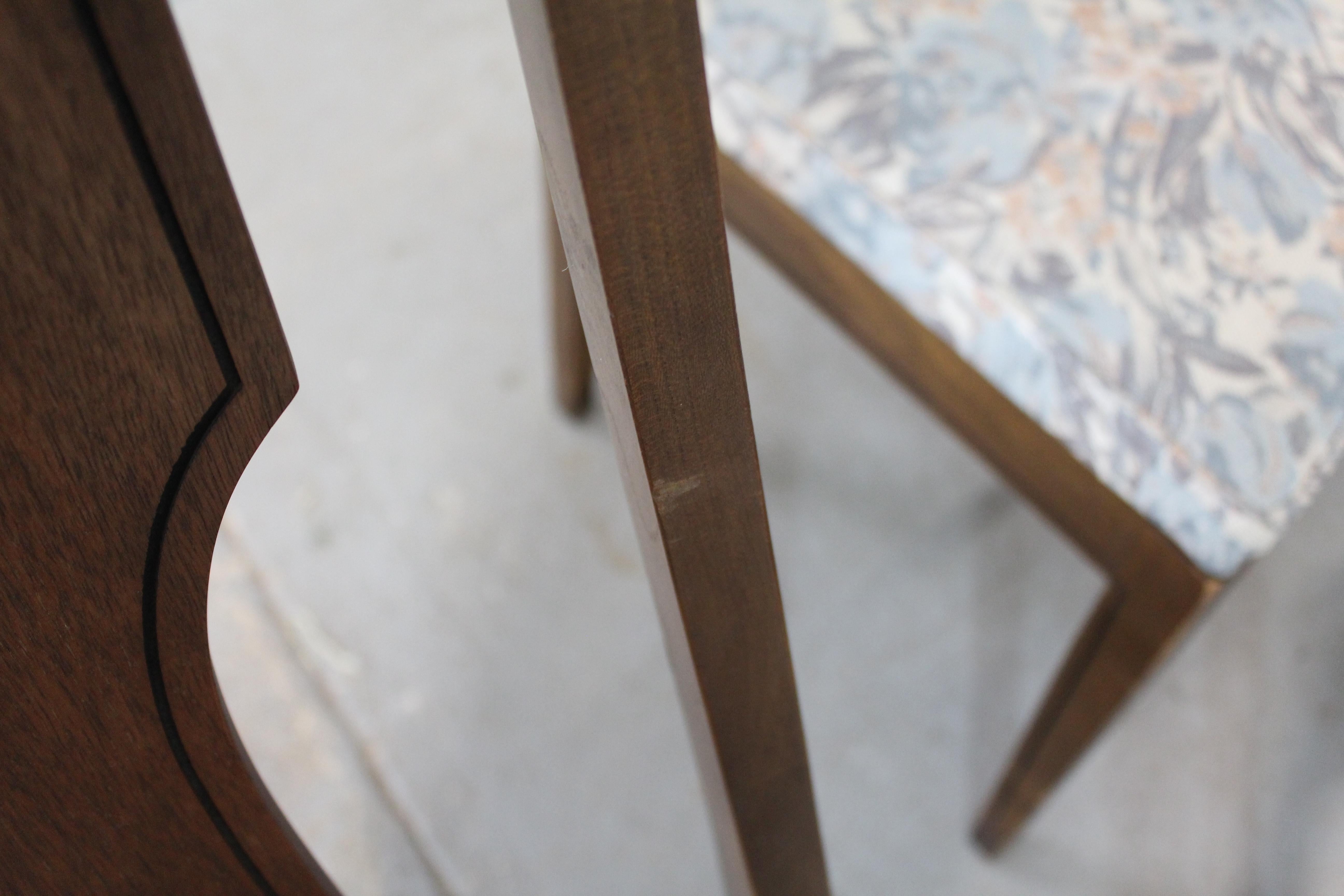 Set of 6 Mid-Century Modern Broyhill Emphasis Walnut Dining Chairs 4