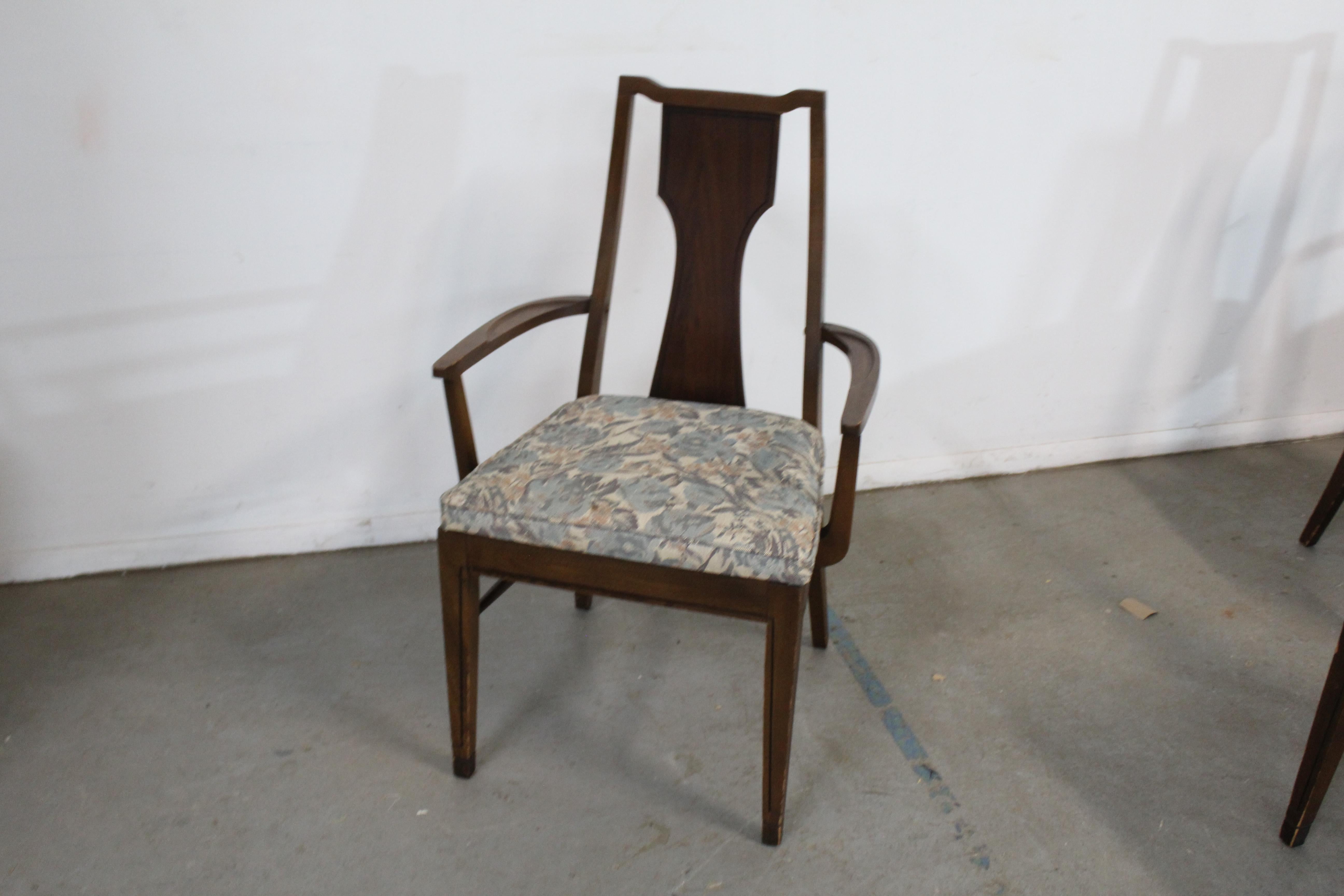 Set of 6 Mid-Century Modern Broyhill Emphasis Walnut Dining Chairs 9