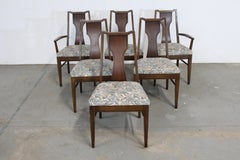 Set of 6 Mid-Century Modern Broyhill Emphasis Walnut Dining Chairs