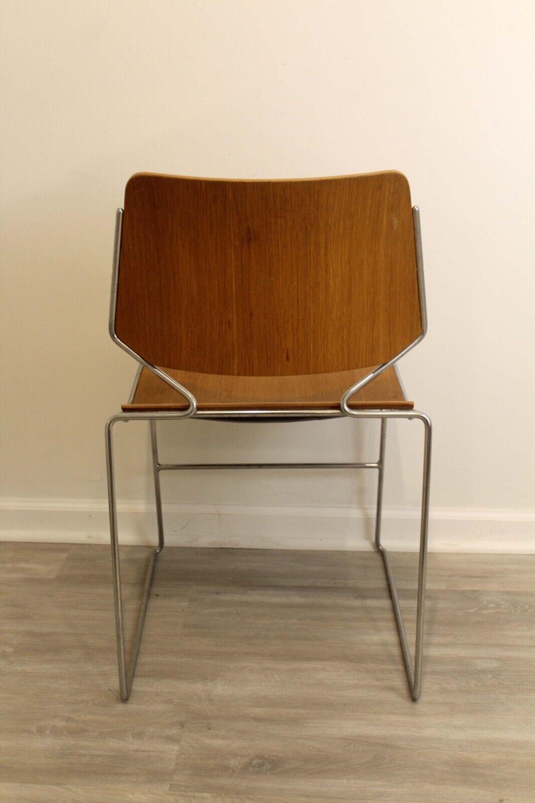 20th Century Set of 6 Mid-Century Modern David Rowland Bentwood Stackable Chairs