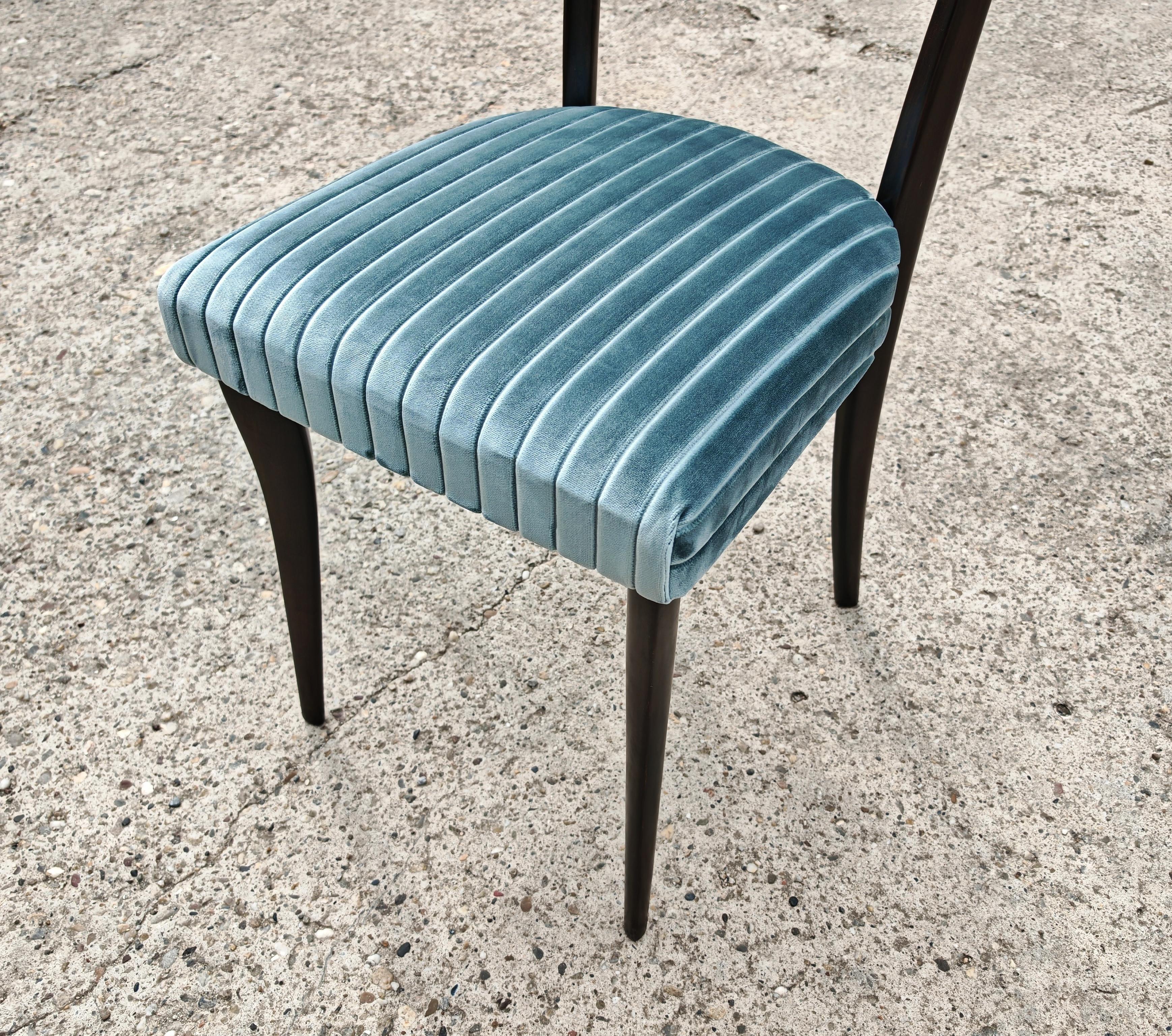 Satz von 6 Mid Century Modern Esszimmerstühlen nach Ico Parisi, Italien 1950er Jahre im Angebot 4