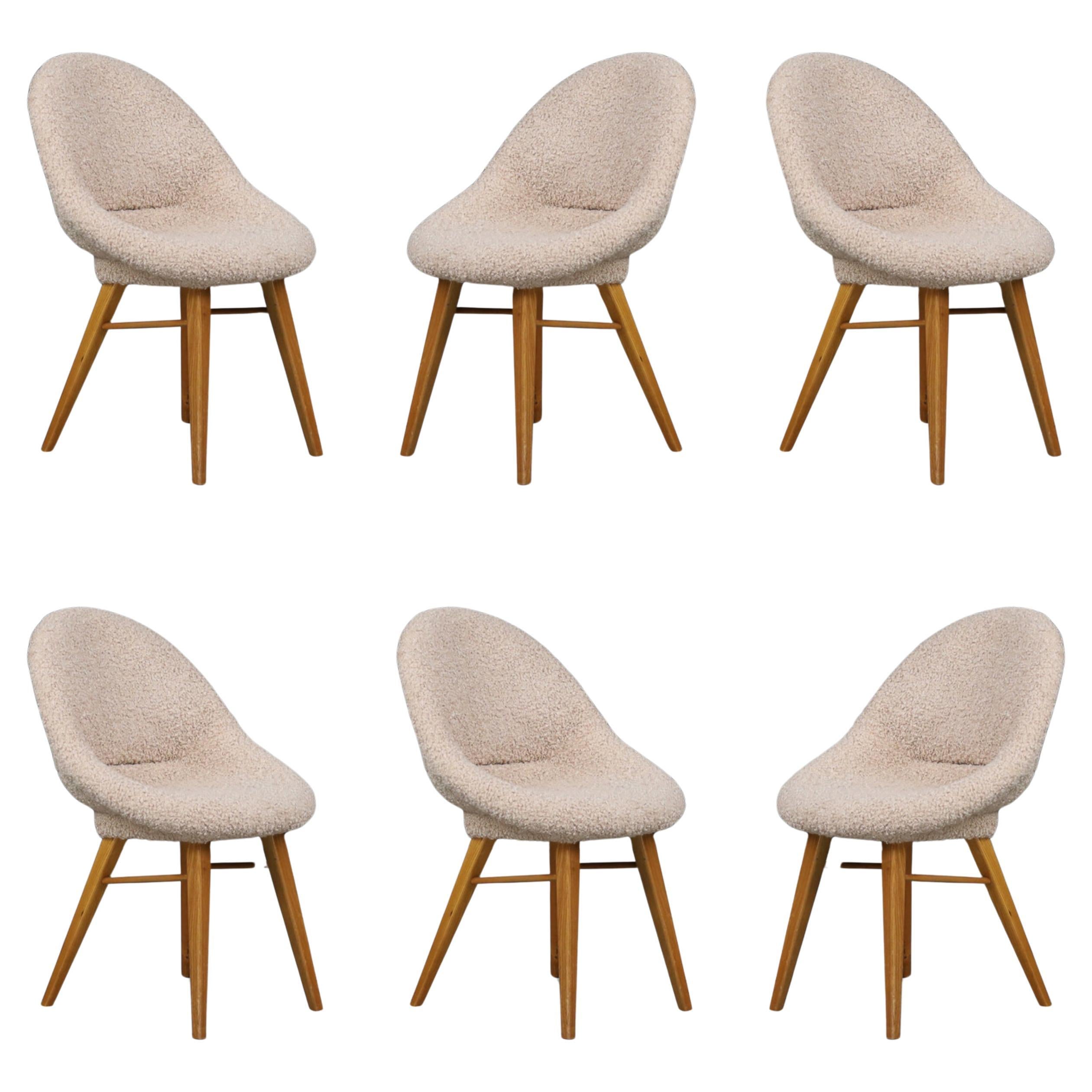 Set di 6 sedie da pranzo moderne di metà secolo di Miroslav Navrátil per Vertex, 1960 in vendita