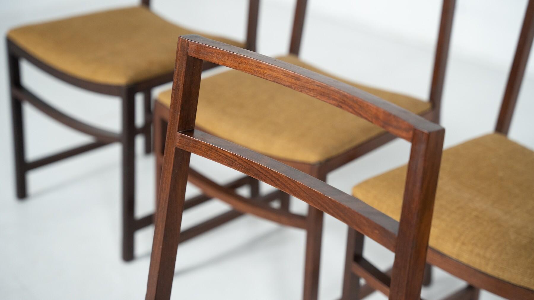 Juego de 6 sillas de comedor modernas de mediados de siglo de Renato Venturi para MIM, años 50 Italiano en venta