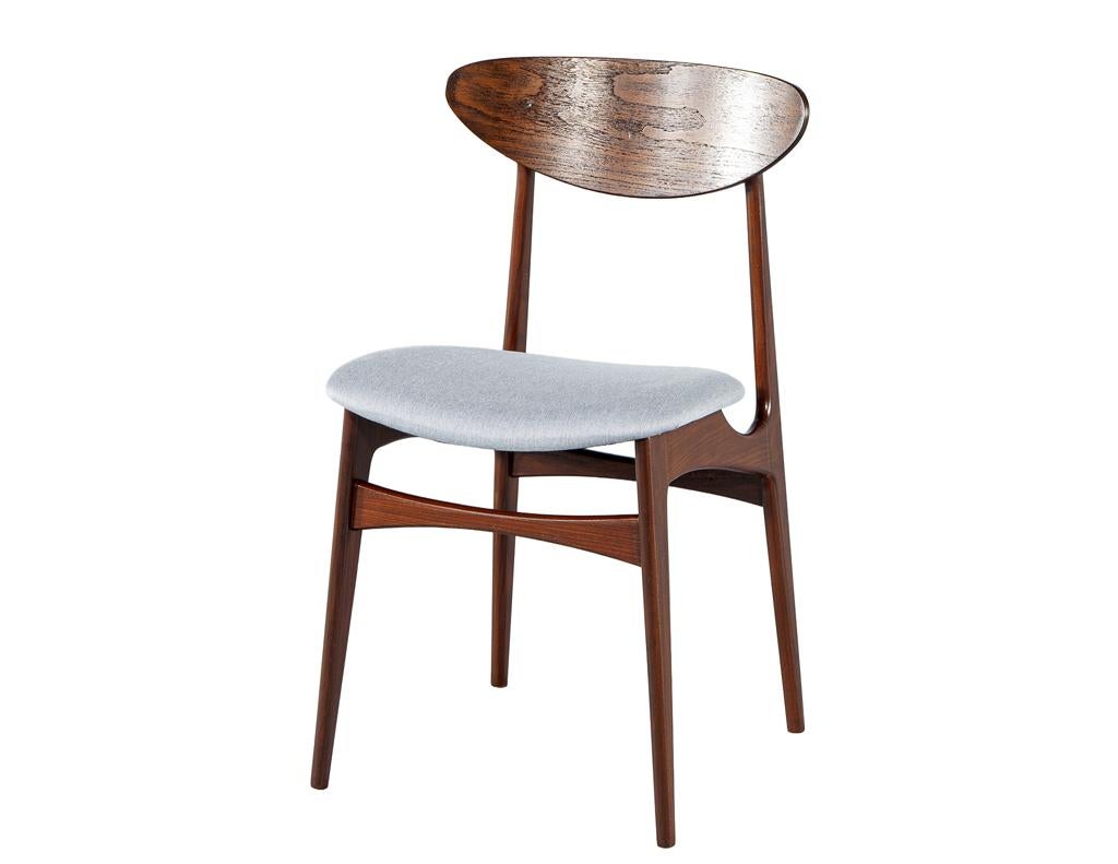 Mid-20th Century Set of 6 Mid-Century Modern Dining Chairs, Hans J. Wegner Style, 1960’s For Sale