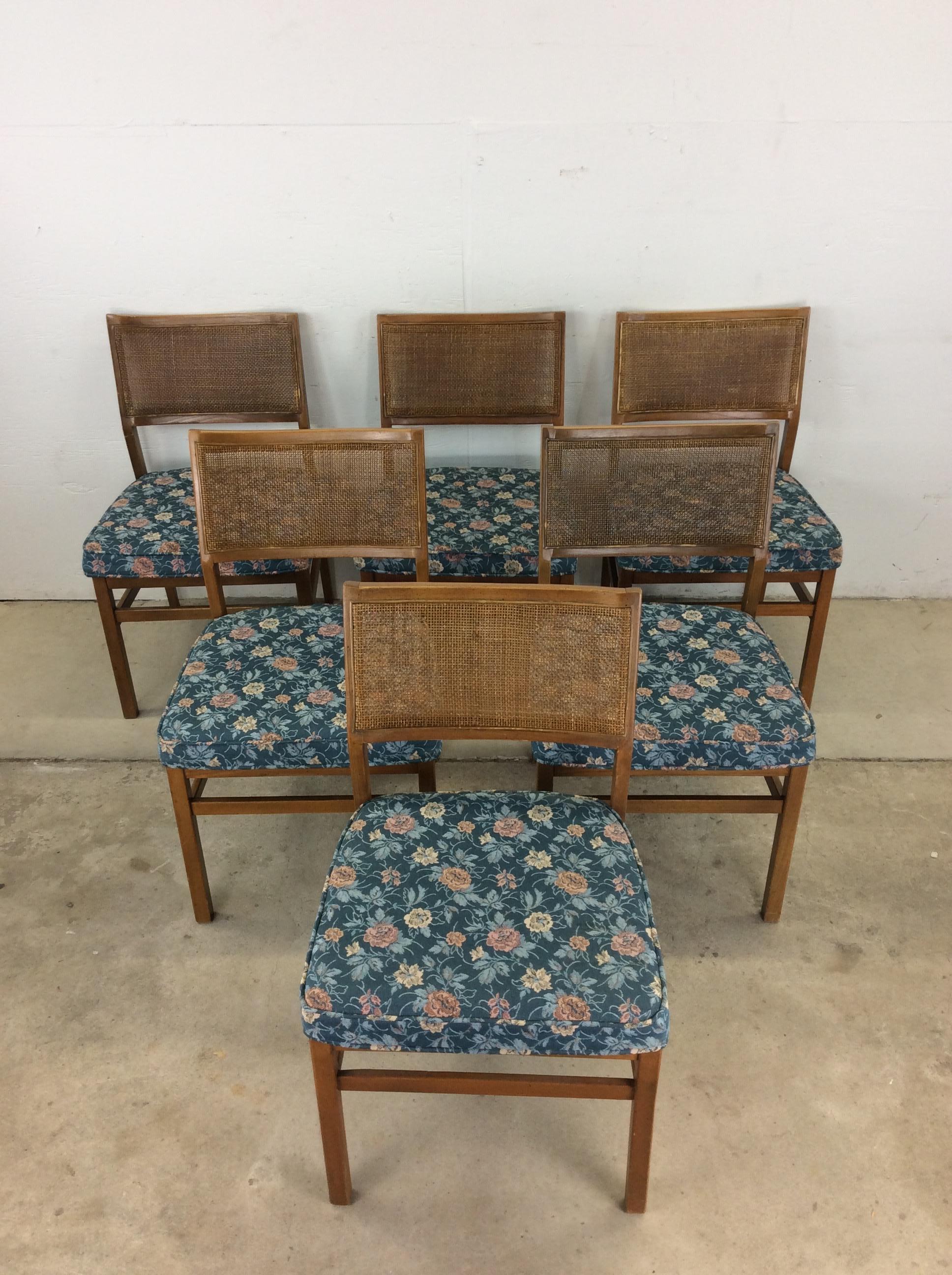 Américain Ensemble de 6 chaises de salle à manger Modernity à dossier canné en vente