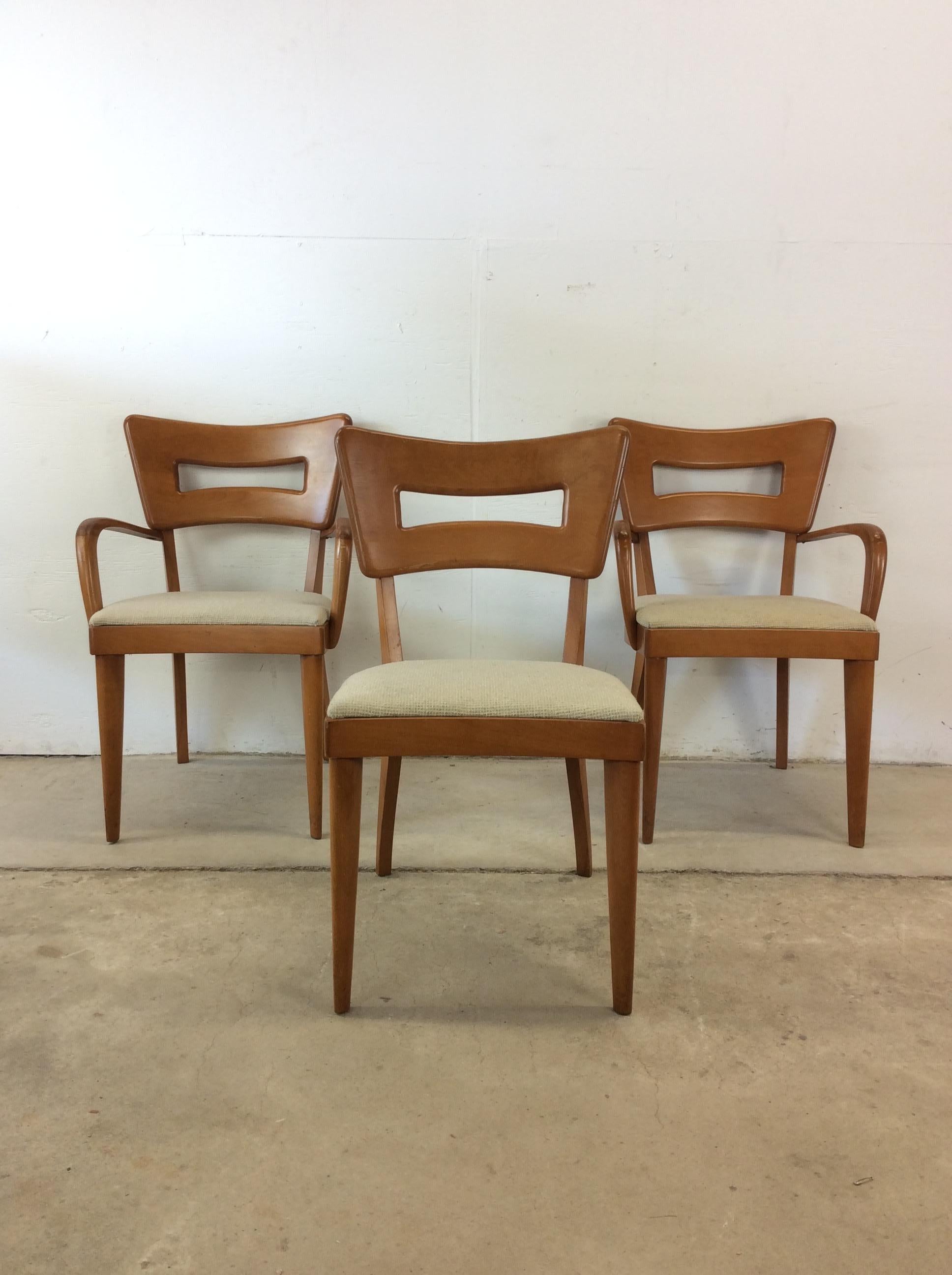 Ensemble de 6 chaises de salle à manger de style moderne du milieu du siècle par Heywood Wakefield en vente 4