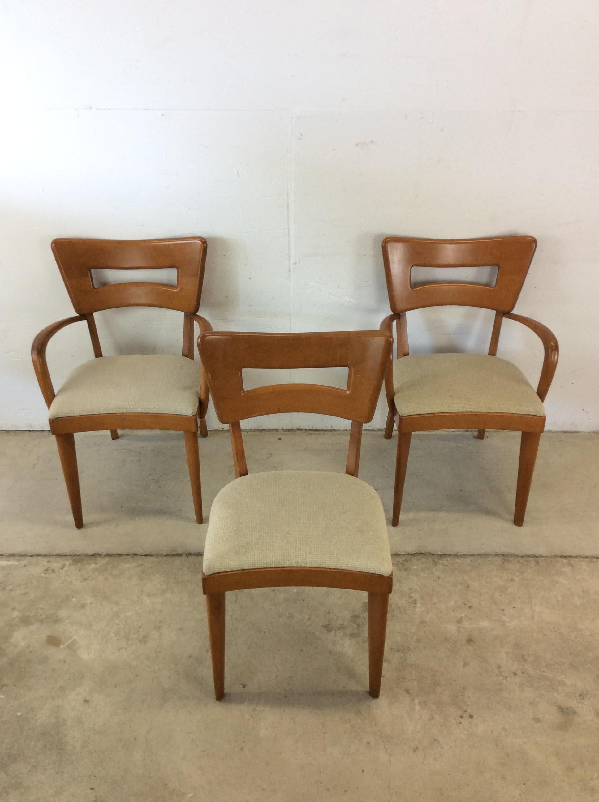 Ensemble de 6 chaises de salle à manger de style moderne du milieu du siècle par Heywood Wakefield en vente 5