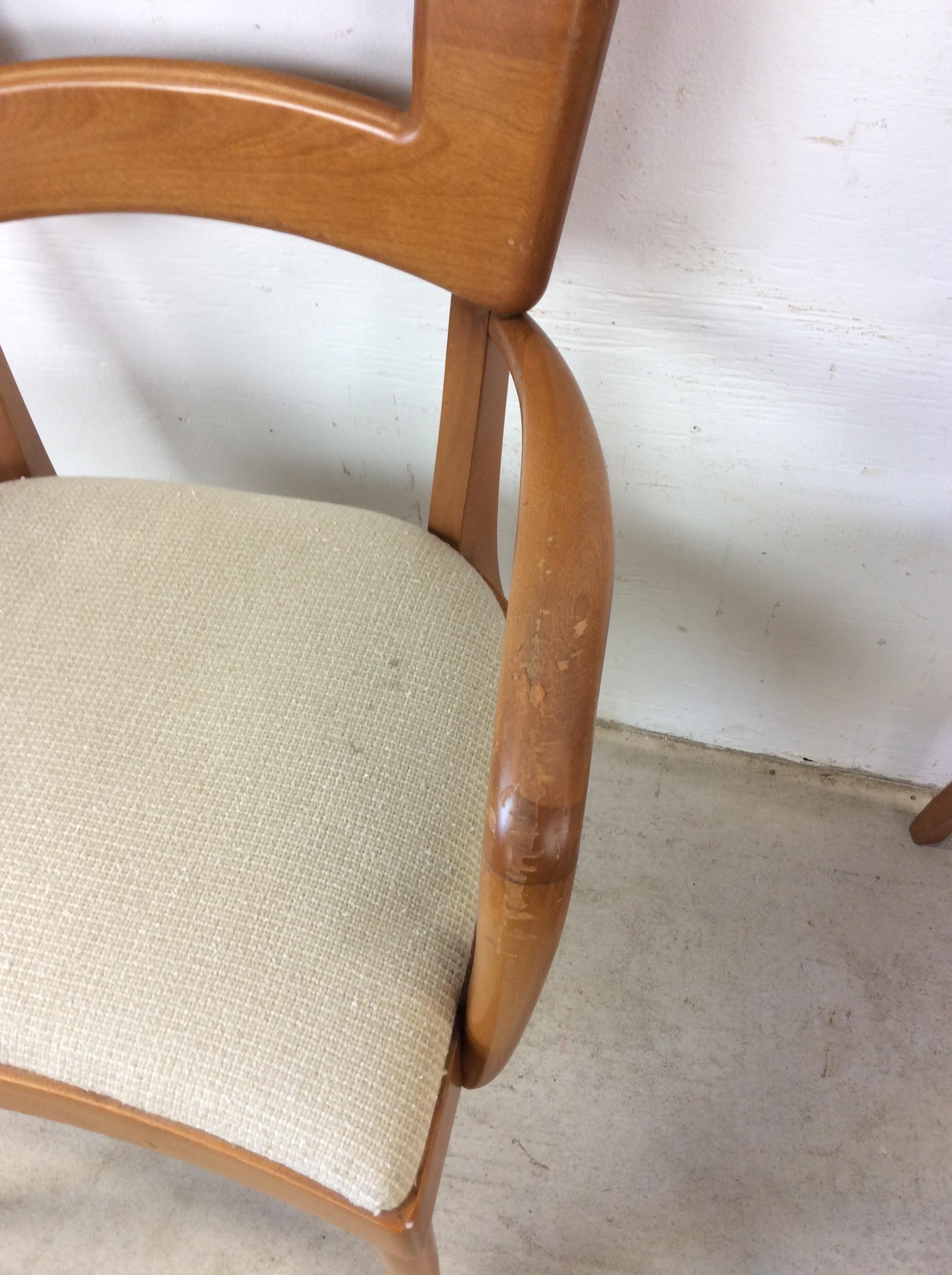 Ensemble de 6 chaises de salle à manger de style moderne du milieu du siècle par Heywood Wakefield en vente 6
