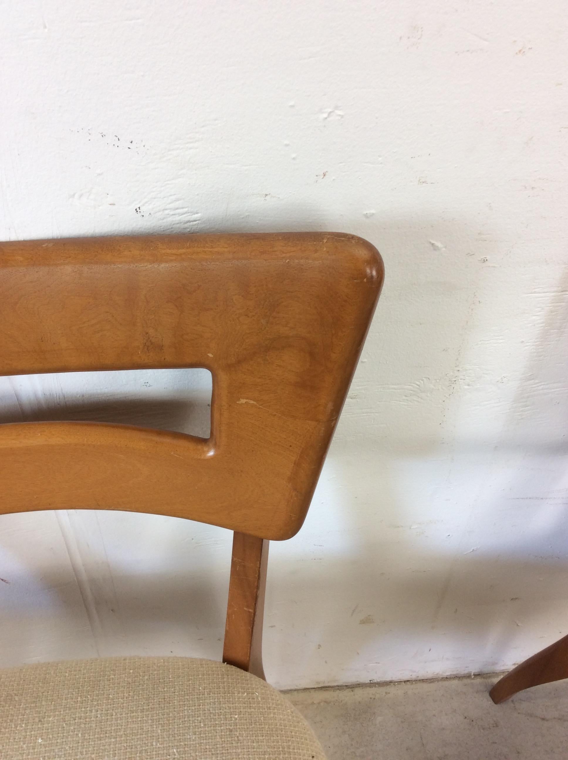Ensemble de 6 chaises de salle à manger de style moderne du milieu du siècle par Heywood Wakefield en vente 7