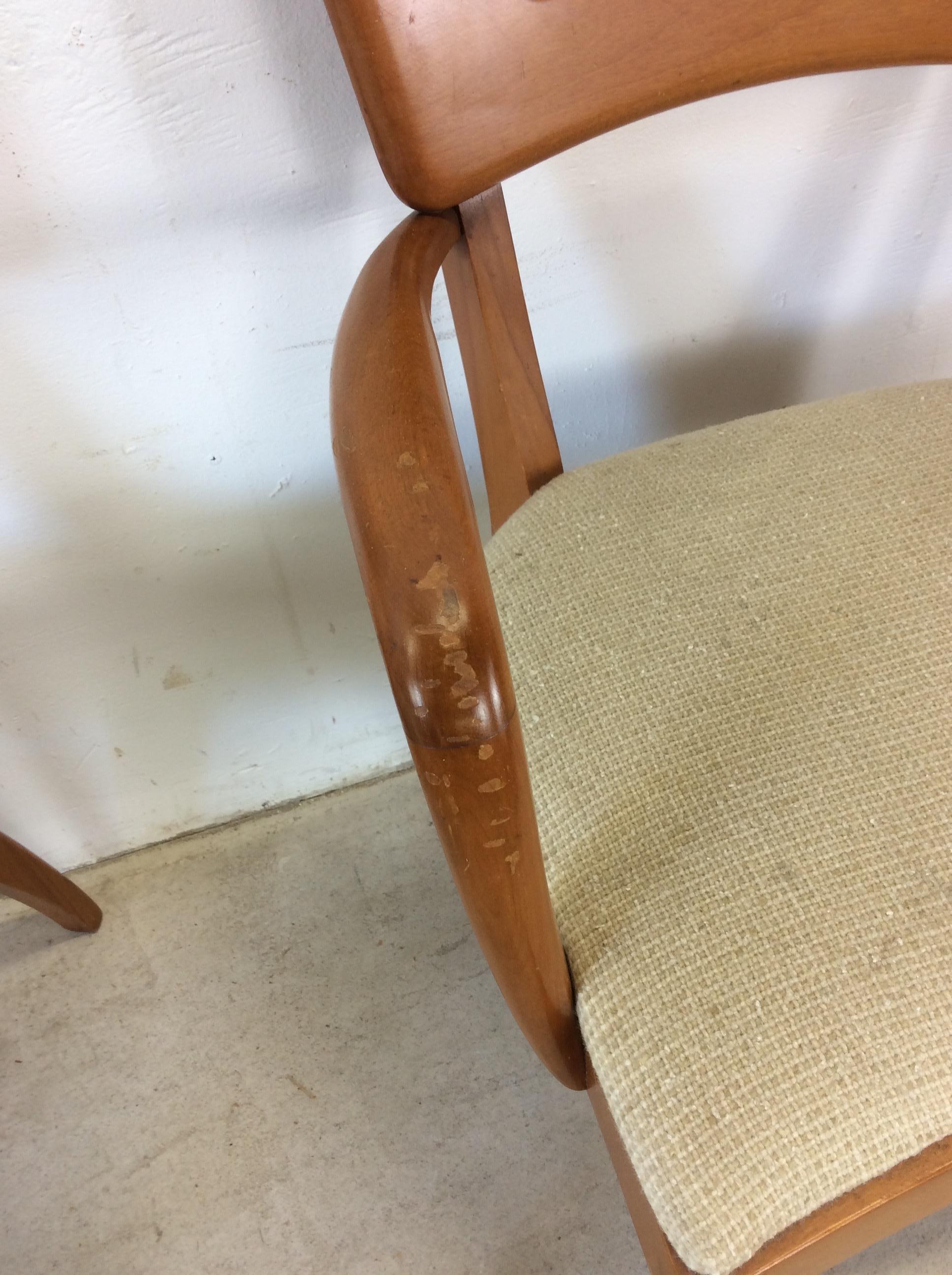 Ensemble de 6 chaises de salle à manger de style moderne du milieu du siècle par Heywood Wakefield en vente 9