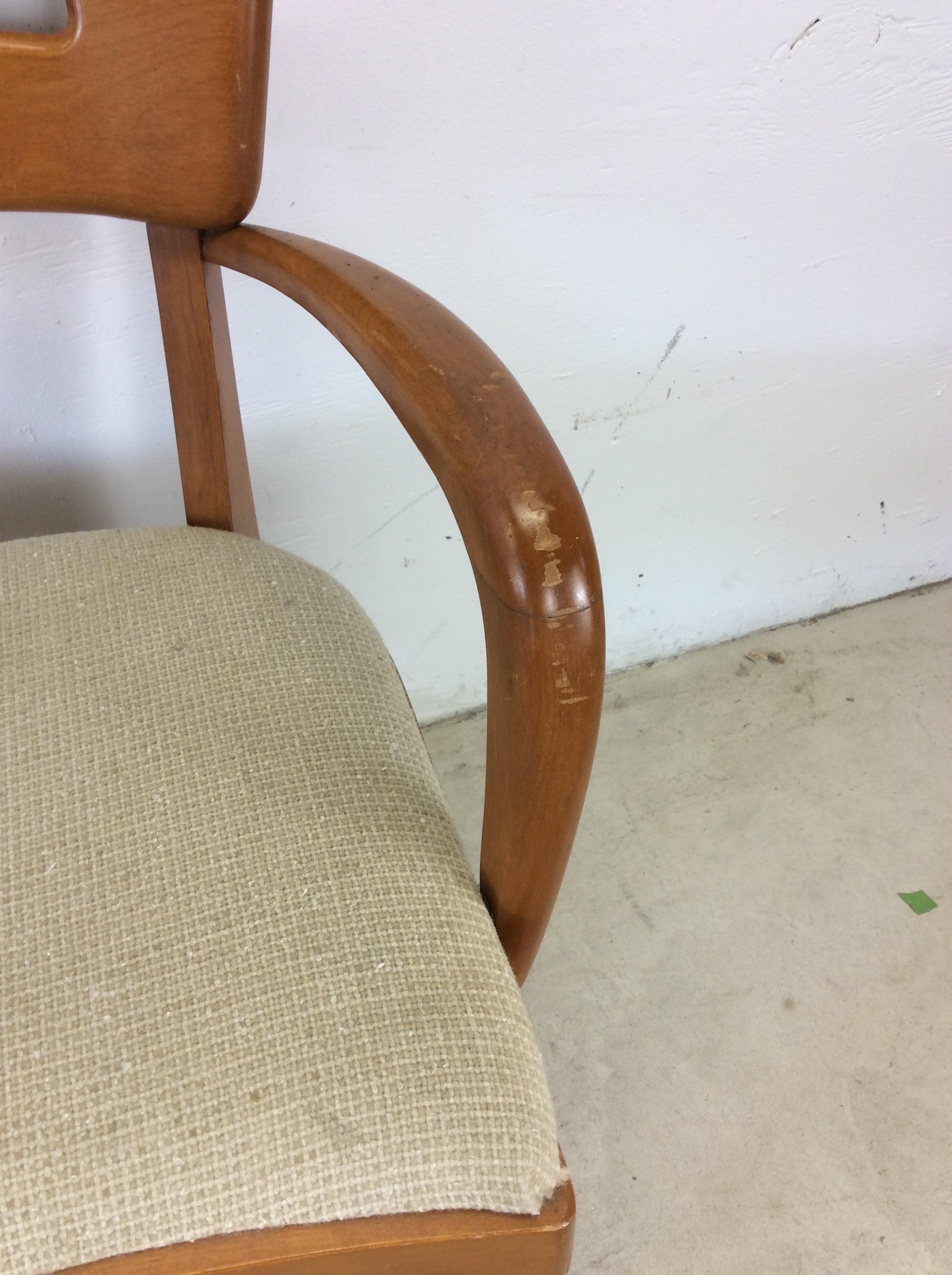 Ensemble de 6 chaises de salle à manger de style moderne du milieu du siècle par Heywood Wakefield en vente 10